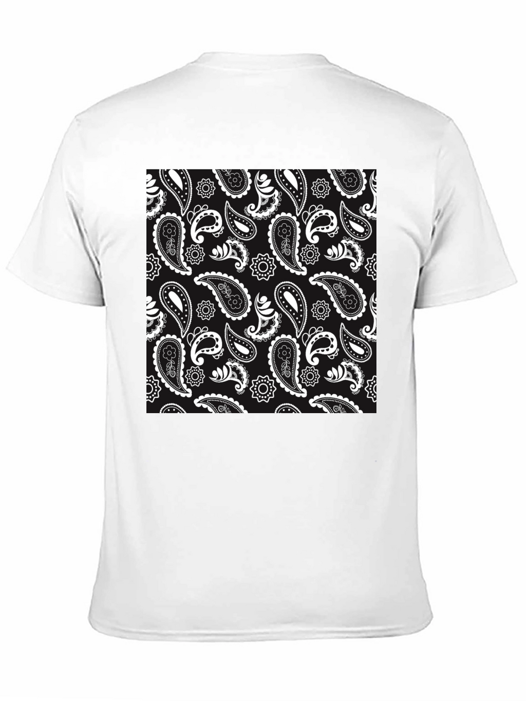Paisley Pattern Black T-Shirt