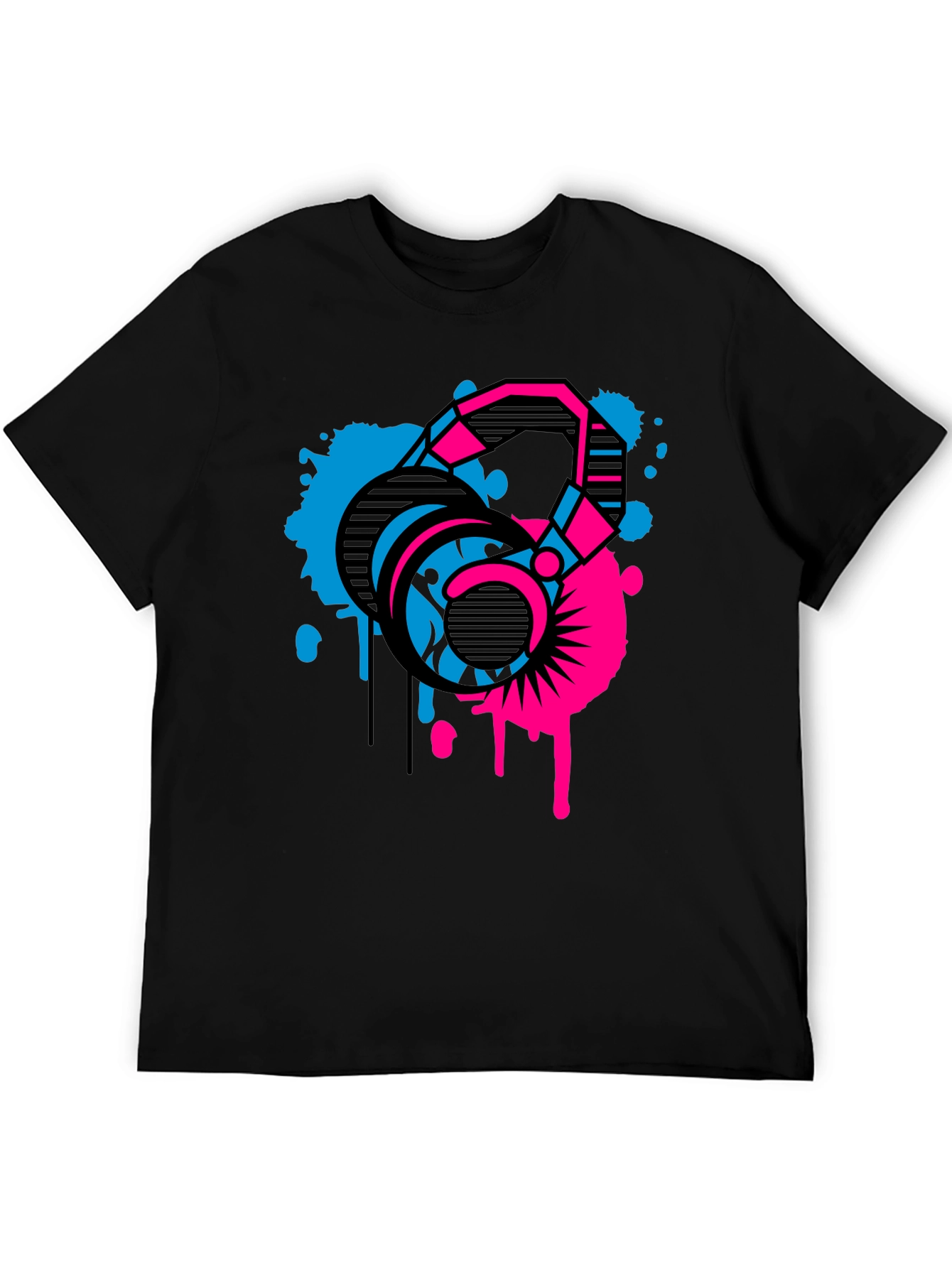 Abstract Kettlebell Graphic T-Shirt - Fitness Apparel