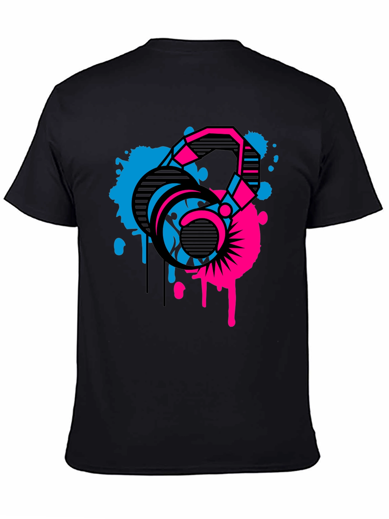 Abstract Kettlebell Graphic T-Shirt - Fitness Apparel