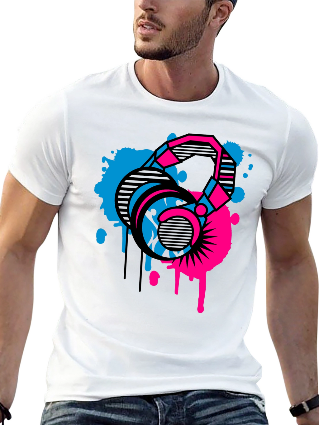 Abstract Kettlebell Graphic T-Shirt - Fitness Apparel