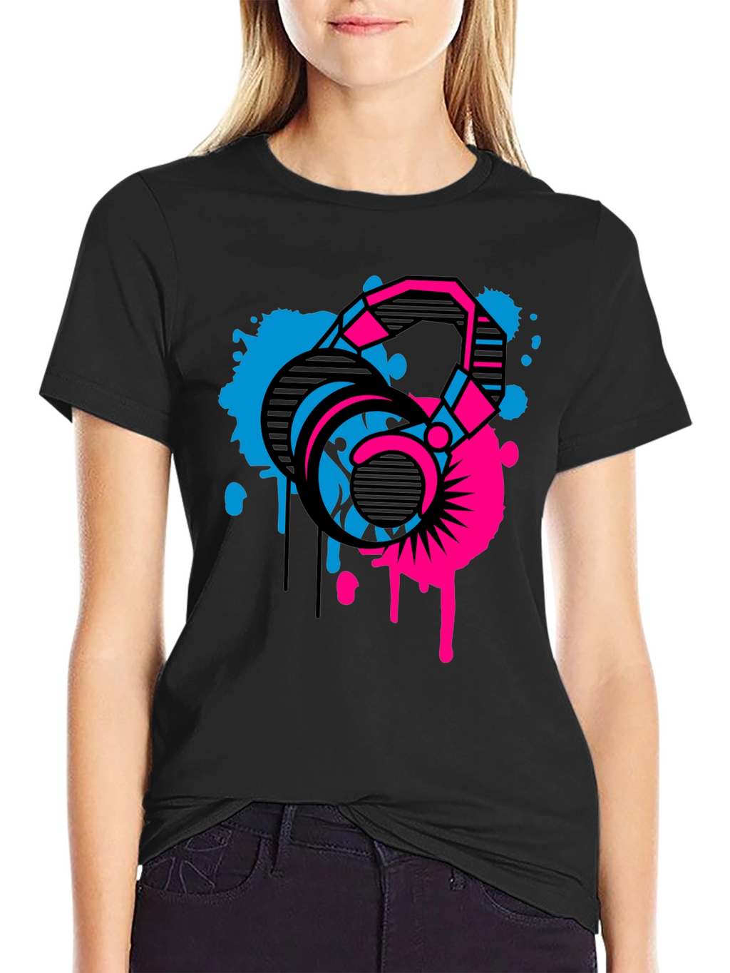 Abstract Kettlebell Graphic T-Shirt - Fitness Apparel