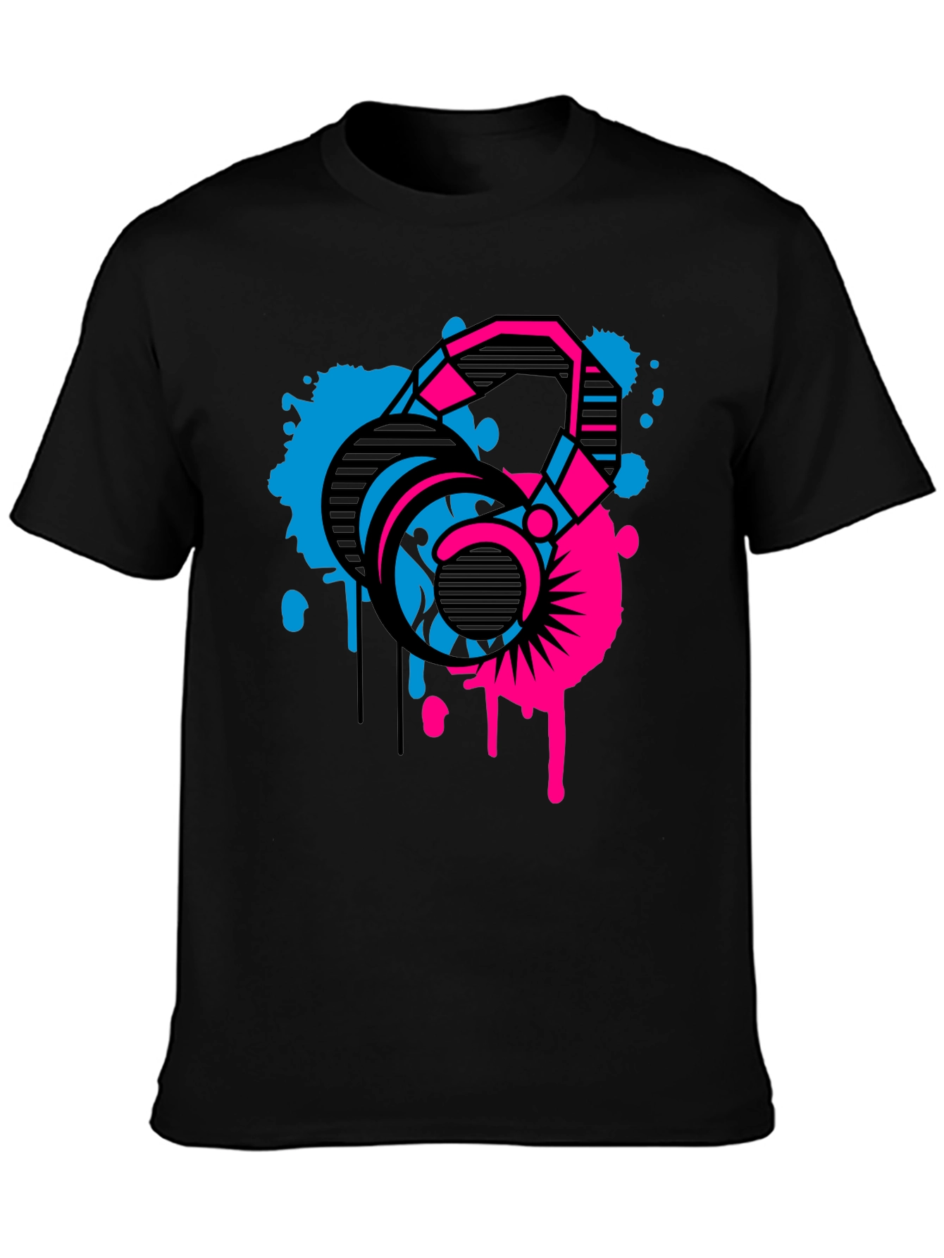 Abstract Kettlebell Graphic T-Shirt - Fitness Apparel