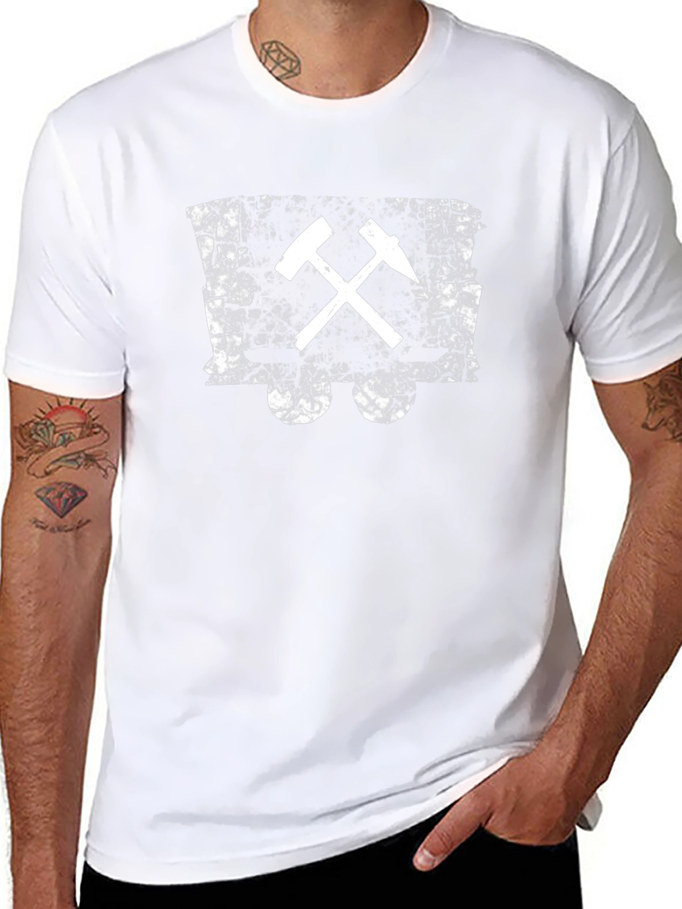 Miners Tools Distressed Black T-Shirt
