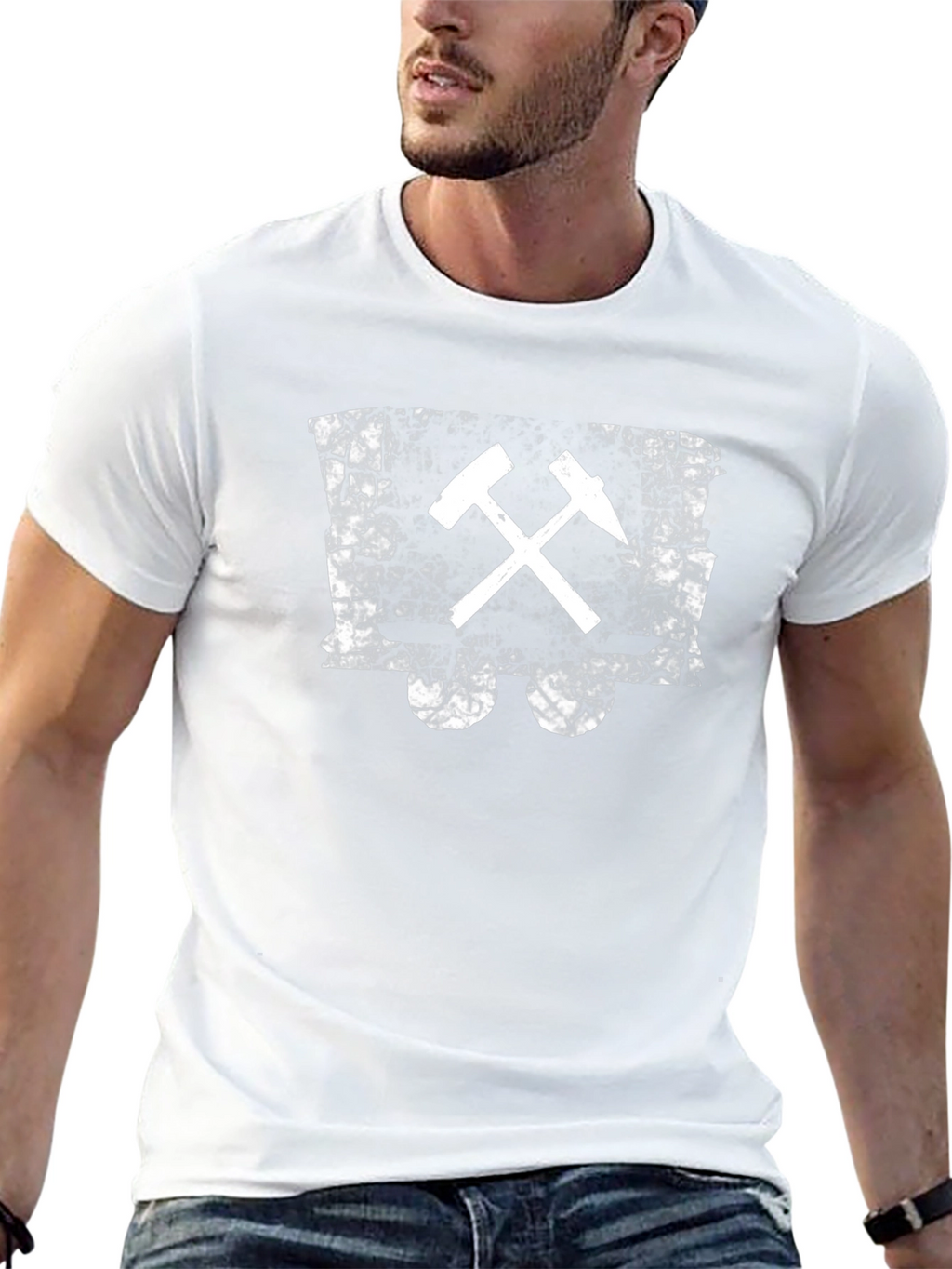 Miners Tools Distressed Black T-Shirt