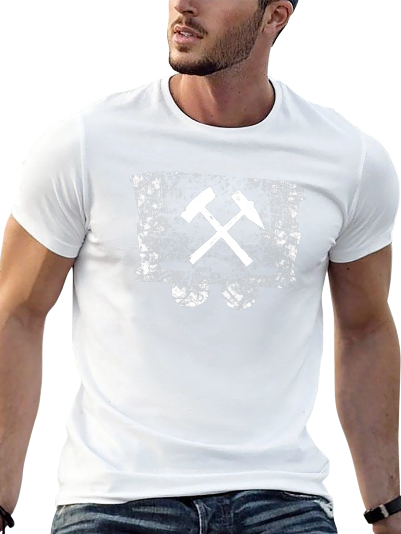 Miners Tools Distressed Black T-Shirt
