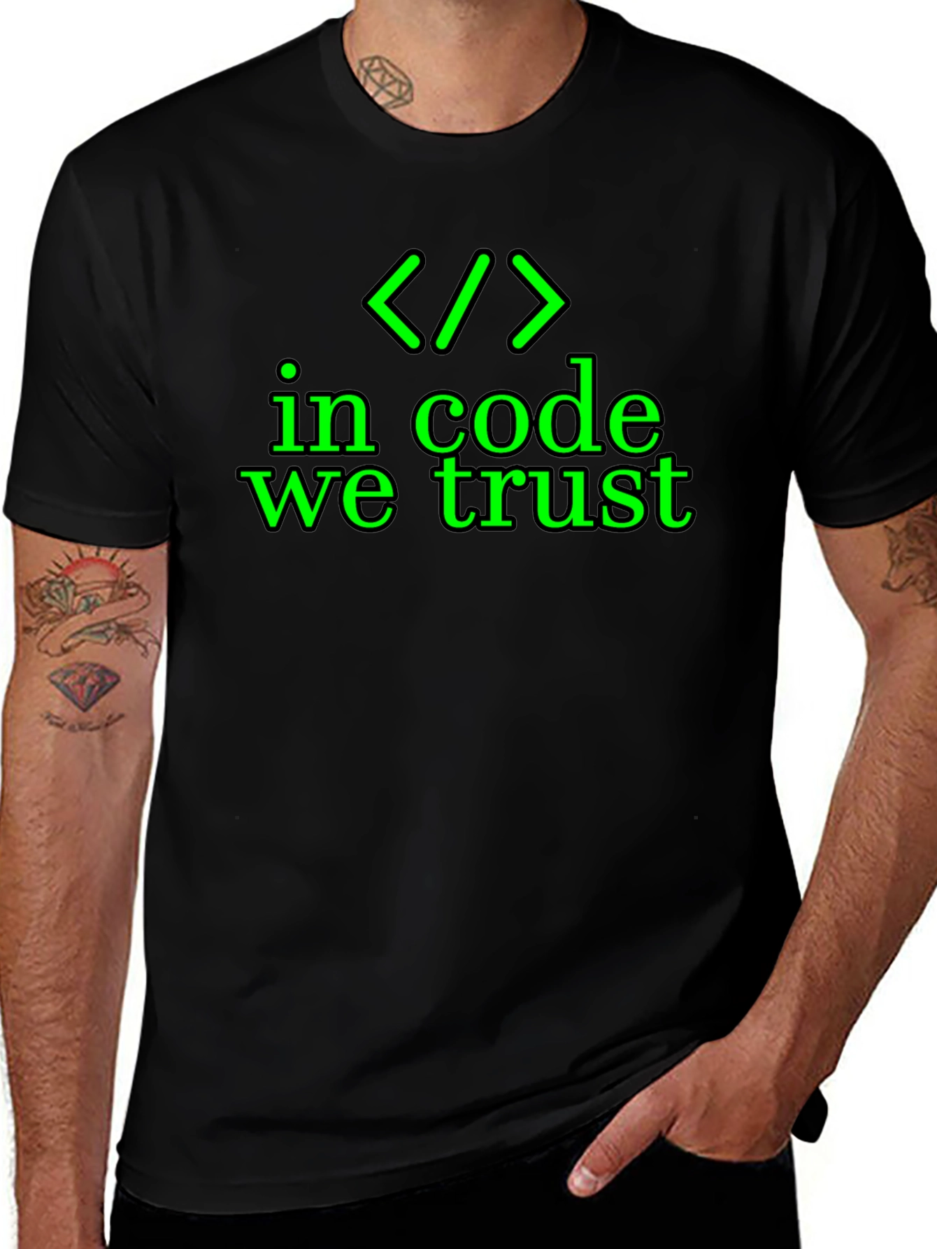 In Code We Trust T-Shirt - Programmer Humor Tee
