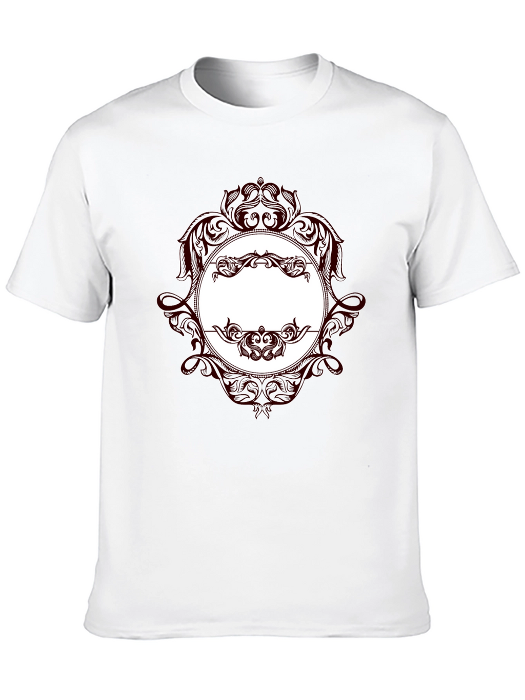 Elegant Black T-Shirt with Ornate Design