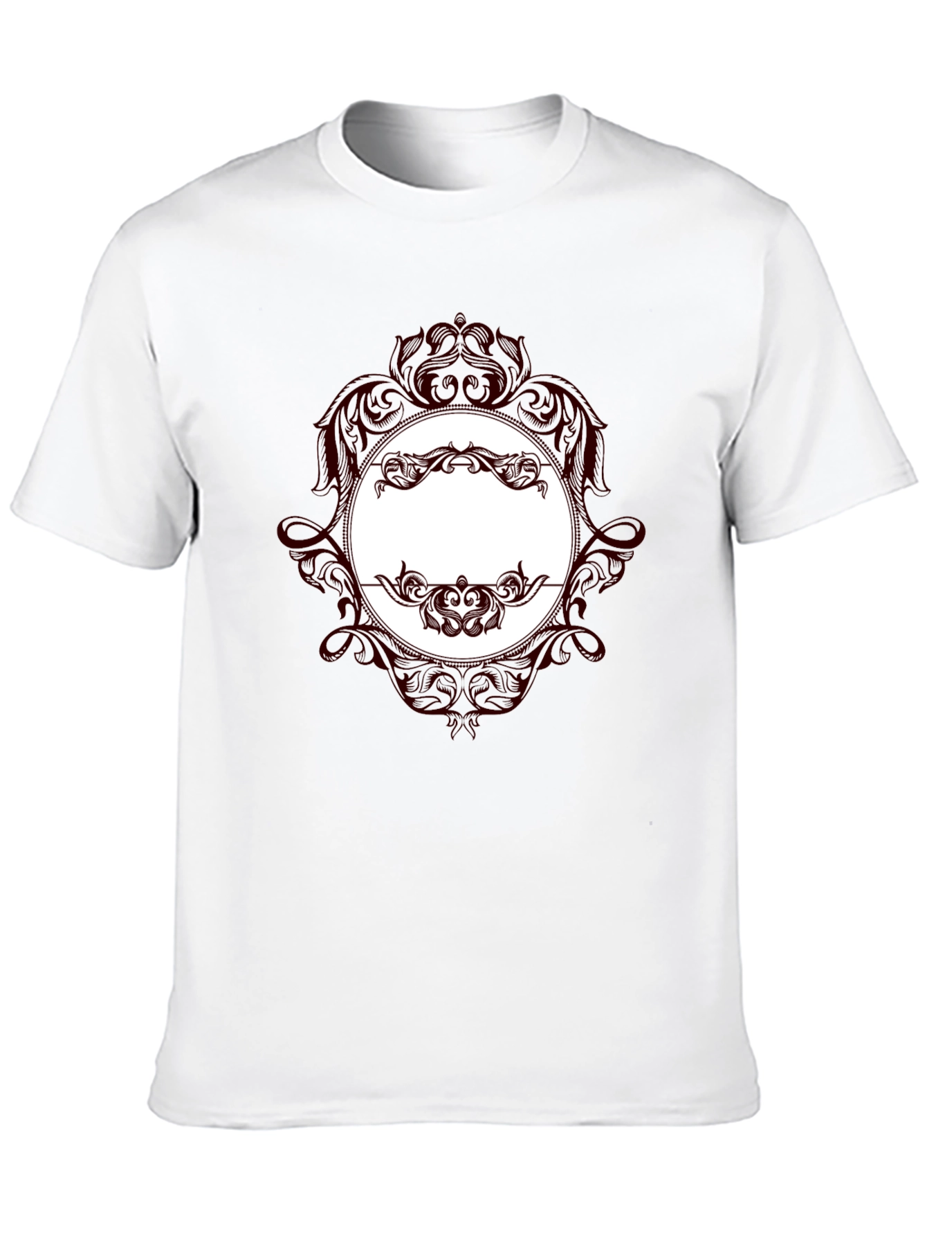 Elegant Black T-Shirt with Ornate Design