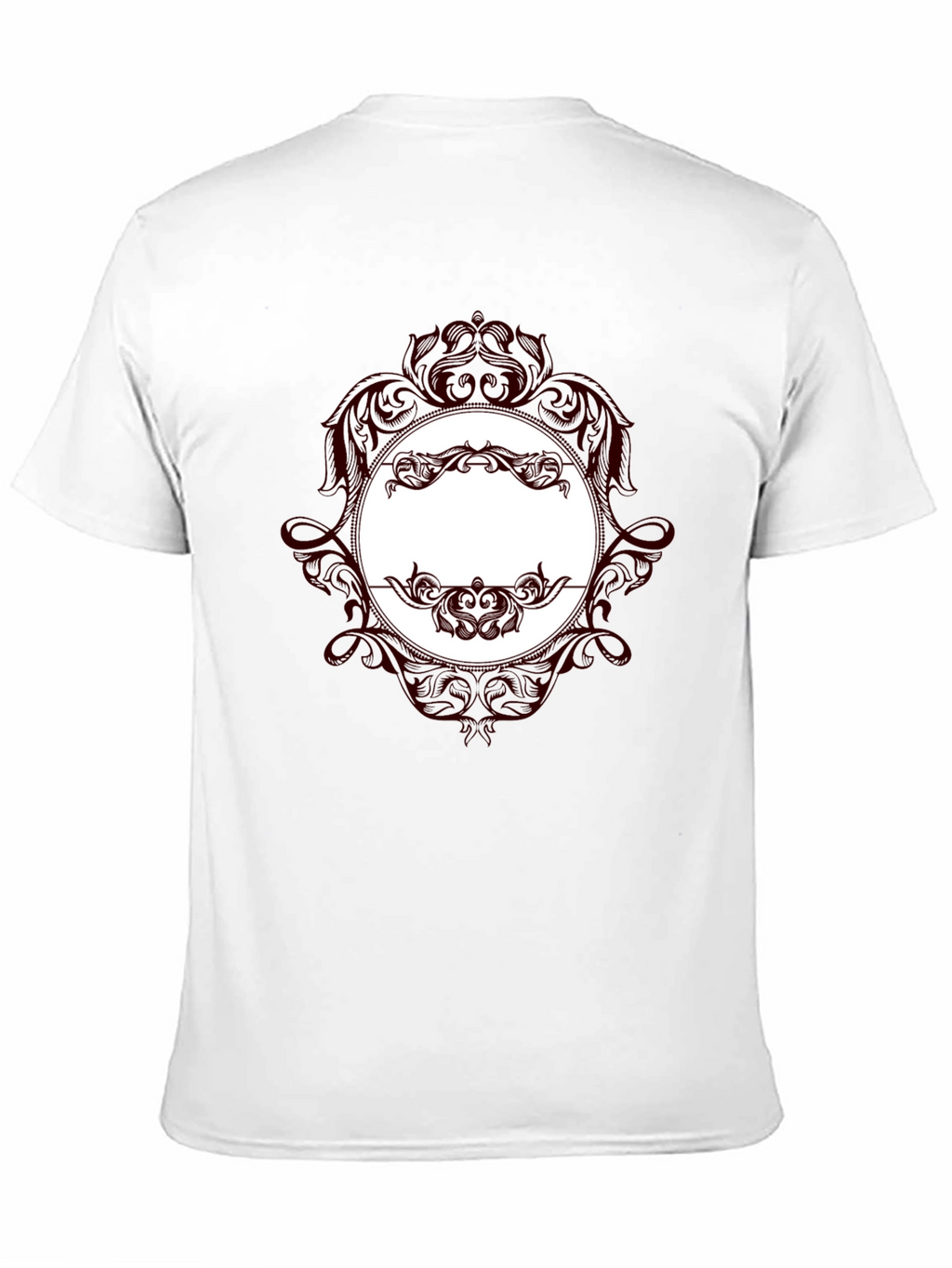 Elegant Black T-Shirt with Ornate Design