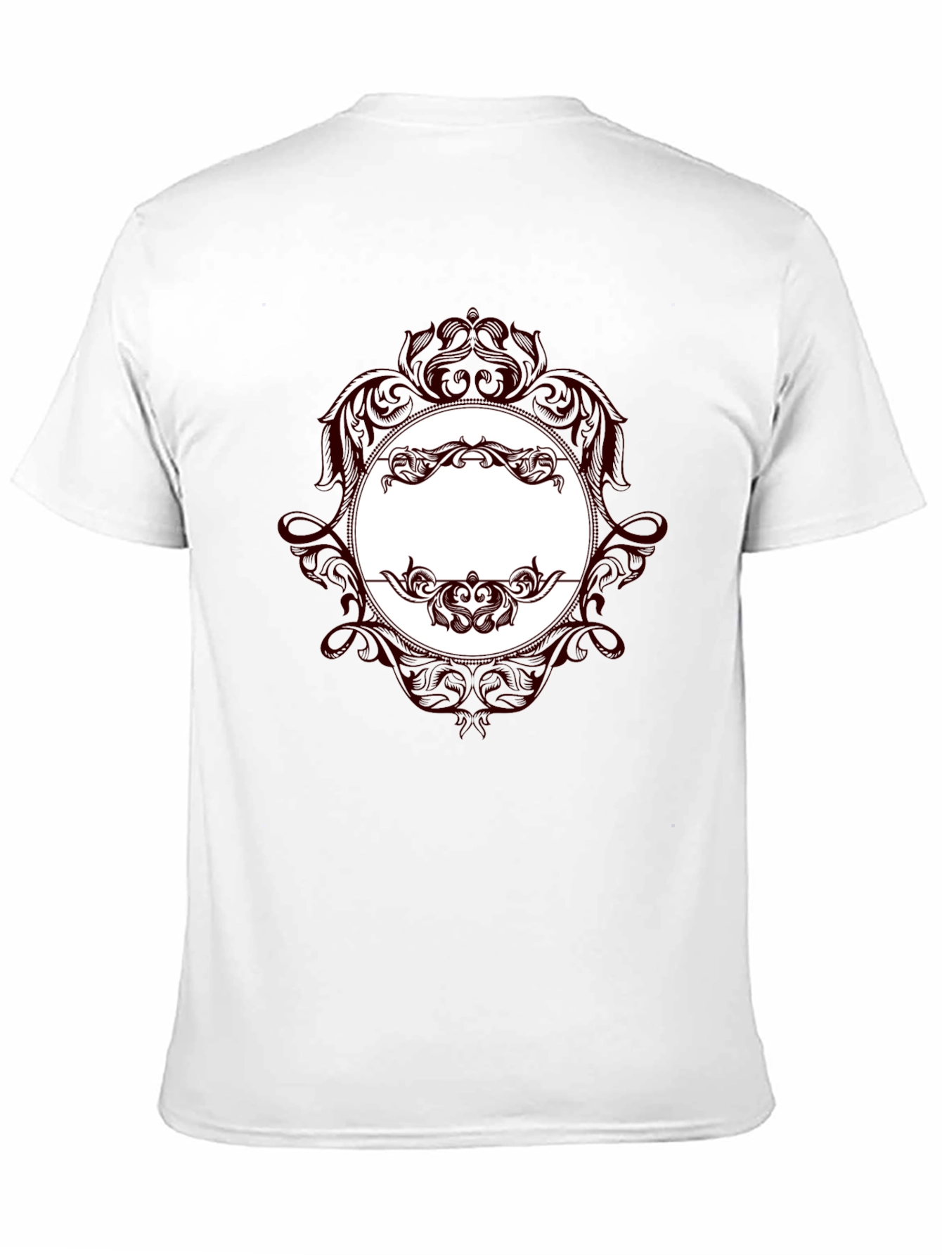 Elegant Black T-Shirt with Ornate Design