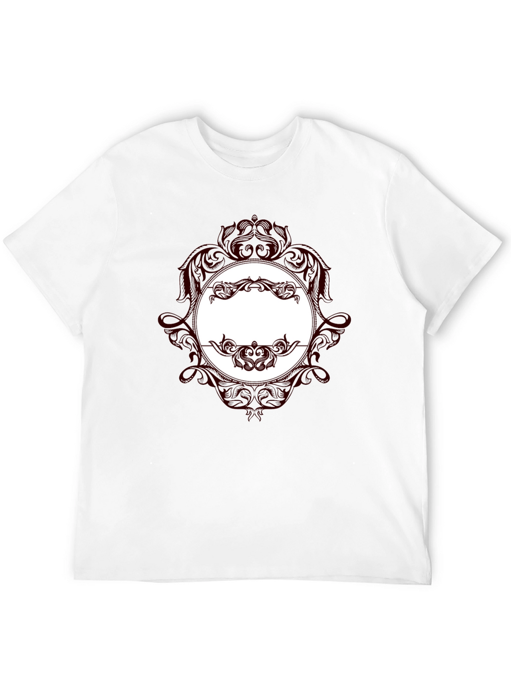 Elegant Black T-Shirt with Ornate Design