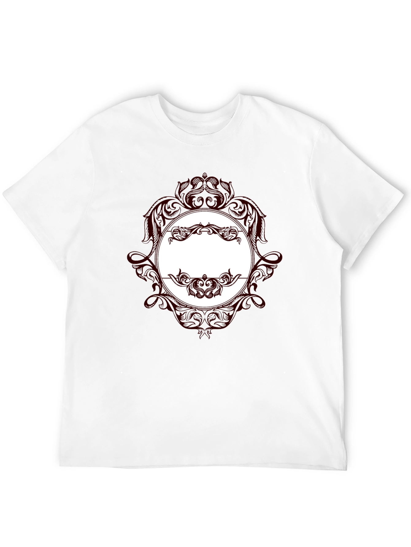 Elegant Black T-Shirt with Ornate Design