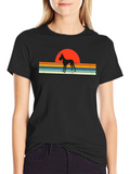Great Dane Sunset Retro T-Shirt