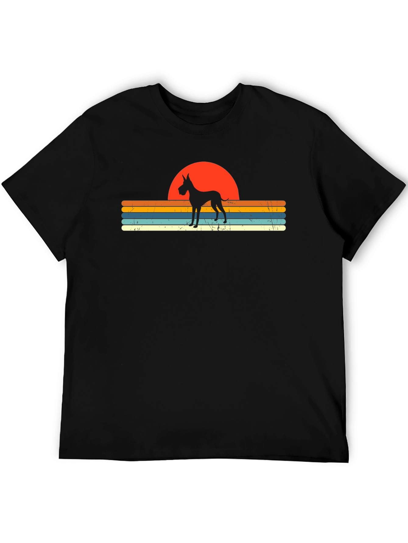 Great Dane Sunset Retro T-Shirt