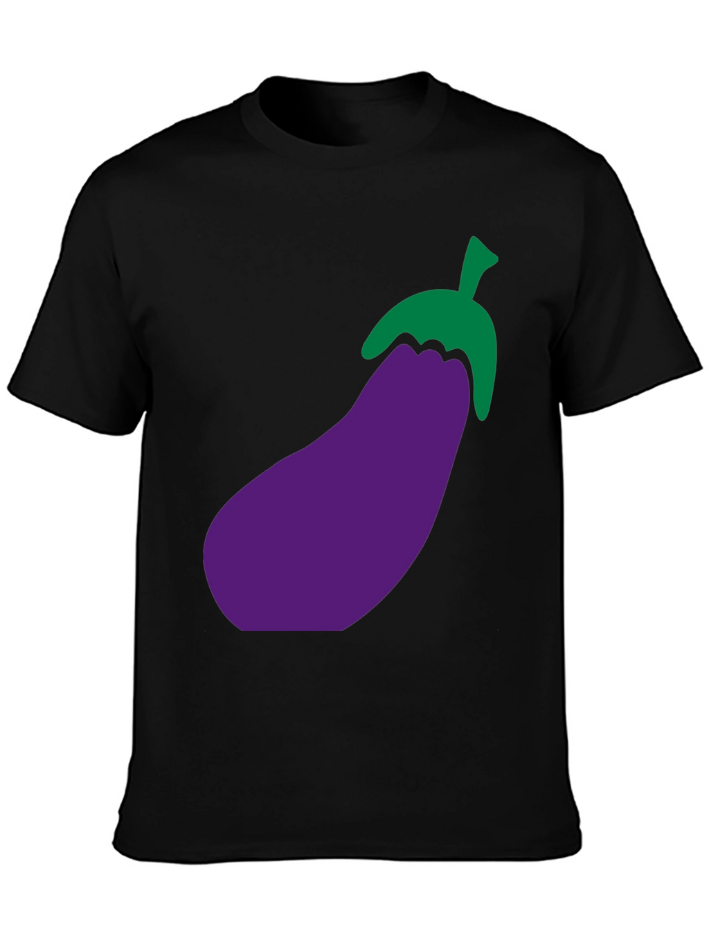 Eggplant Graphic T-Shirt - Black