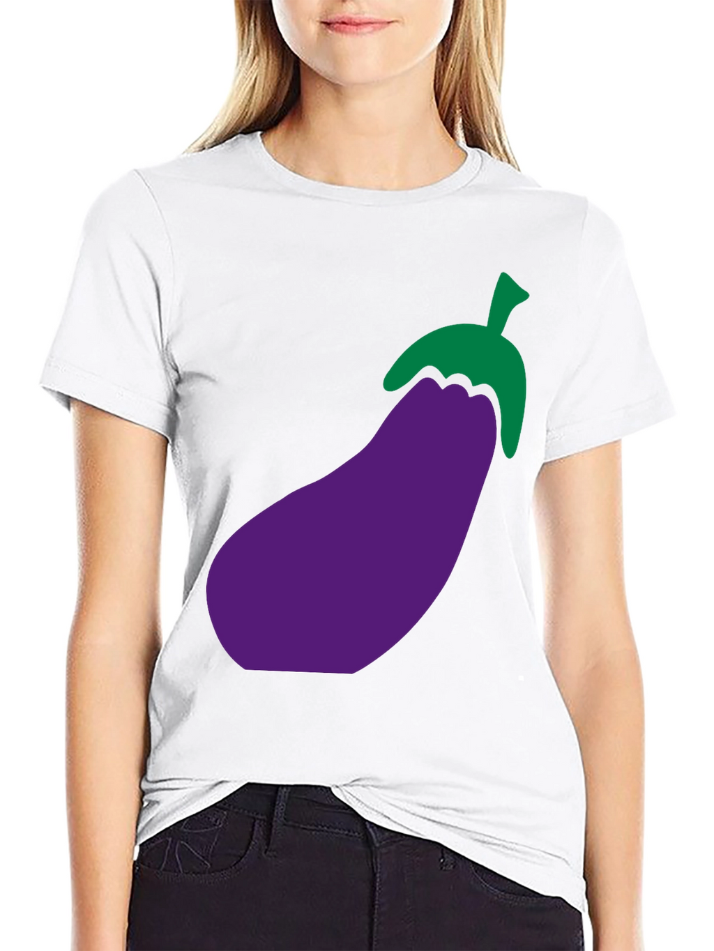 Eggplant Graphic T-Shirt - Black