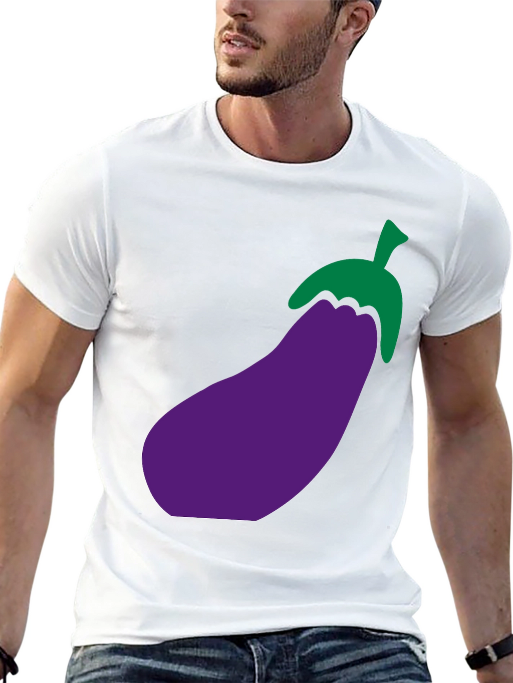 Eggplant Graphic T-Shirt - Black