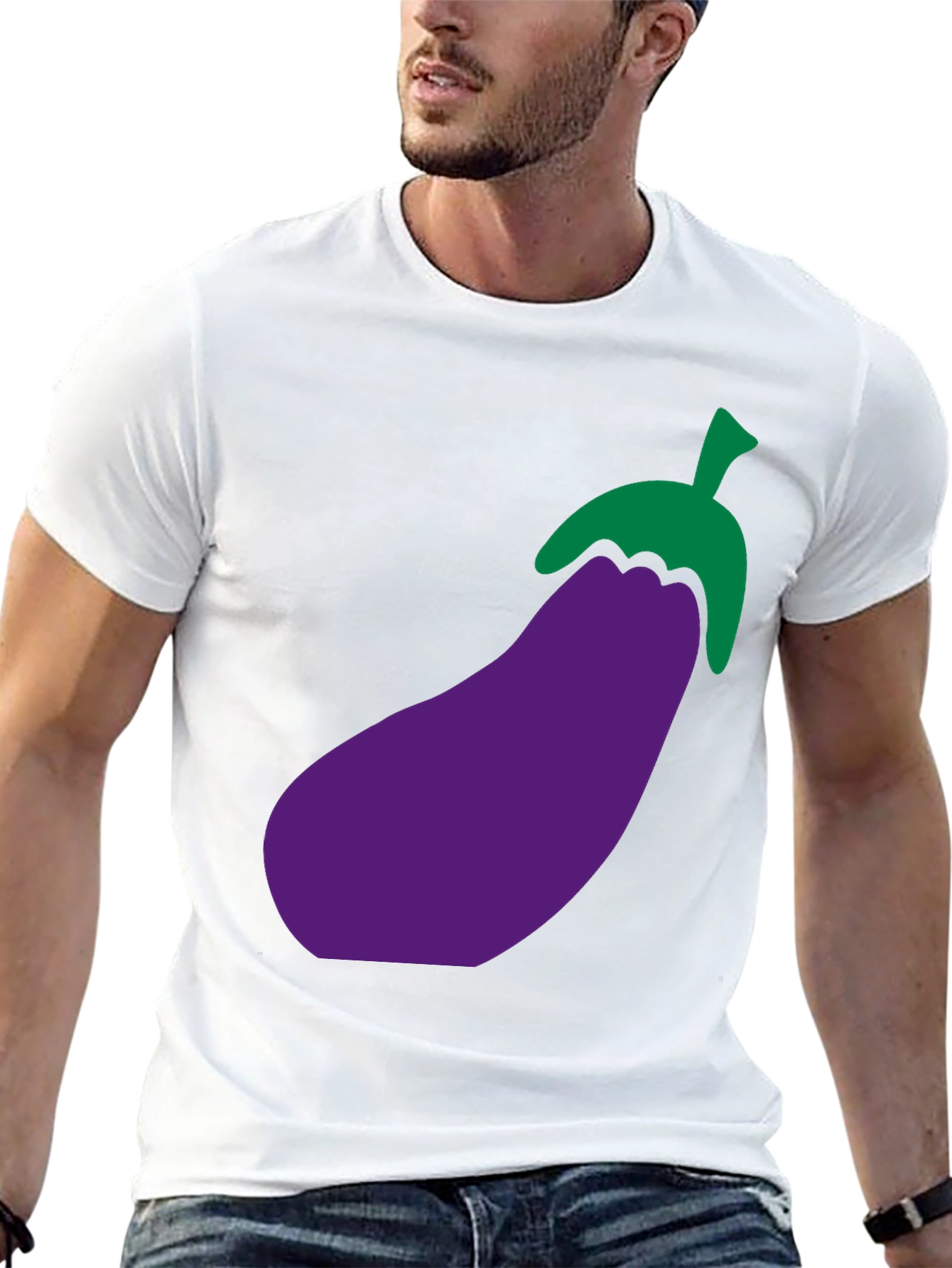 Eggplant Graphic T-Shirt - Black