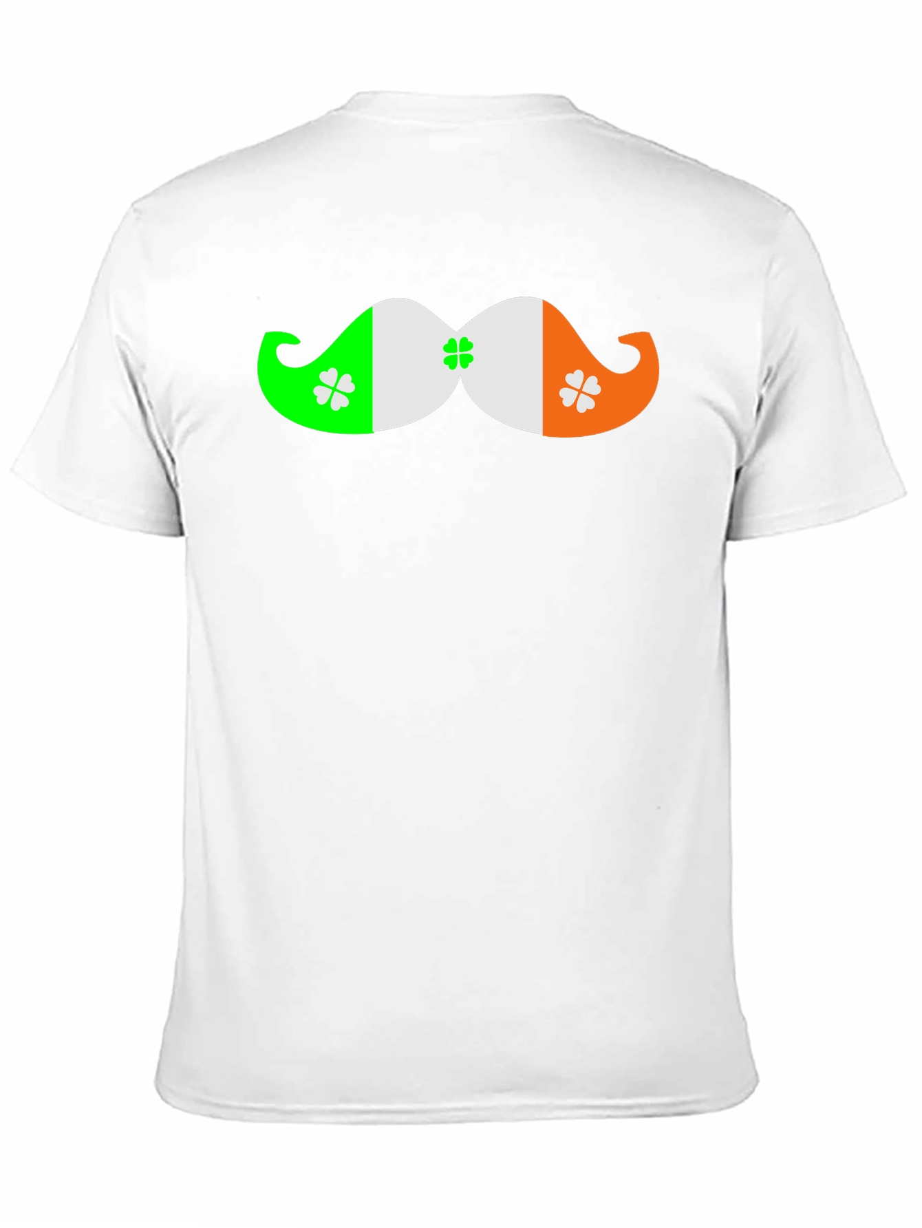 St. Patricks Day Mustache Clover Black T-Shirt