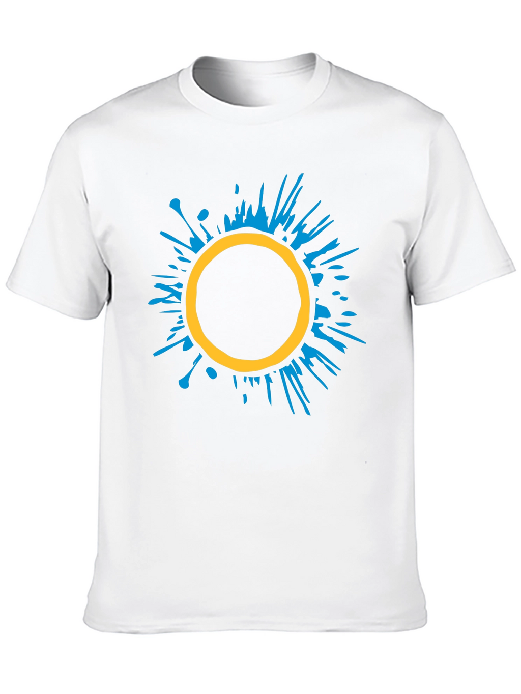Abstract Circle Graphic Tee - Stylish Black T-Shirt
