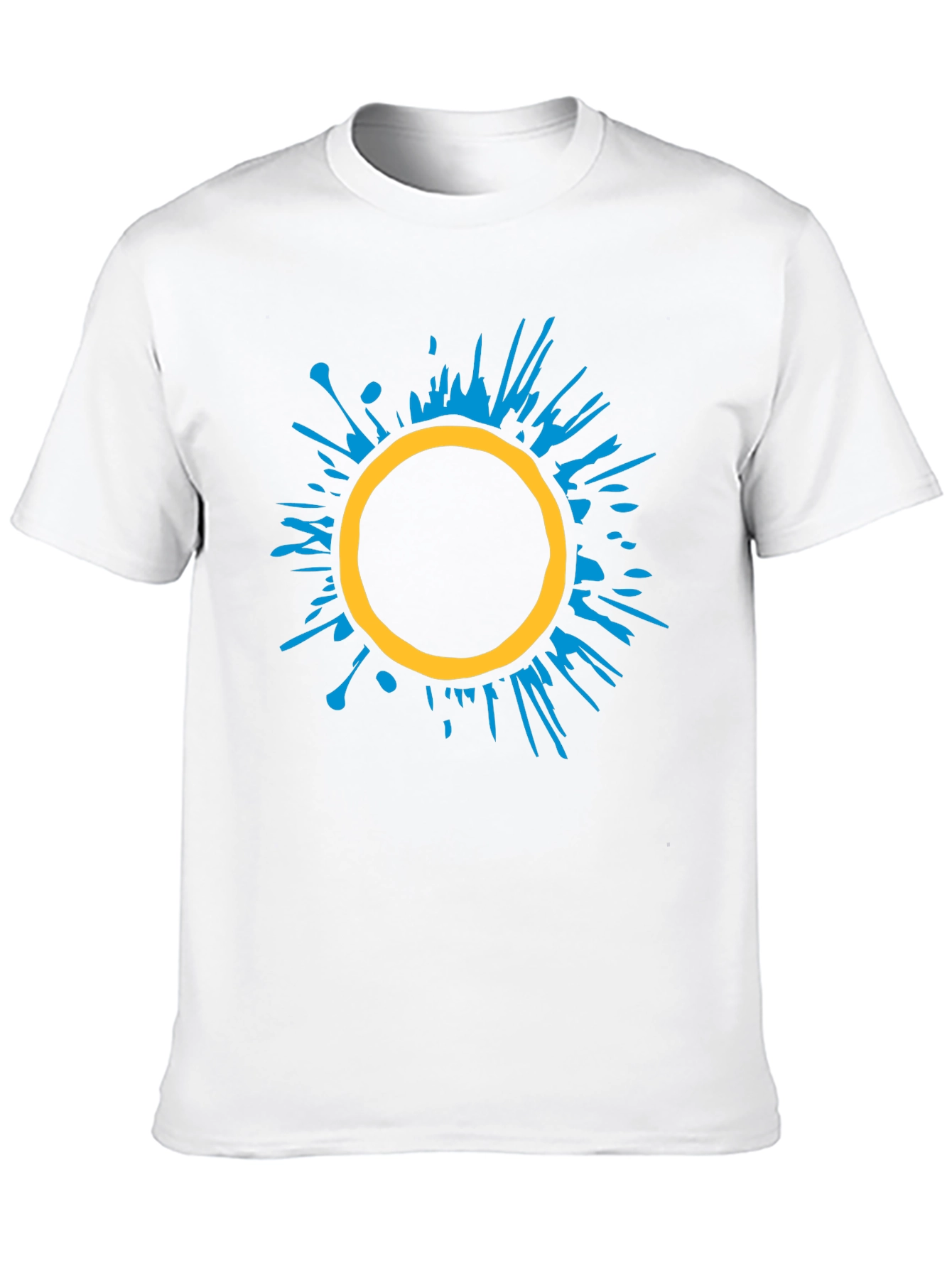 Abstract Circle Graphic Tee - Stylish Black T-Shirt