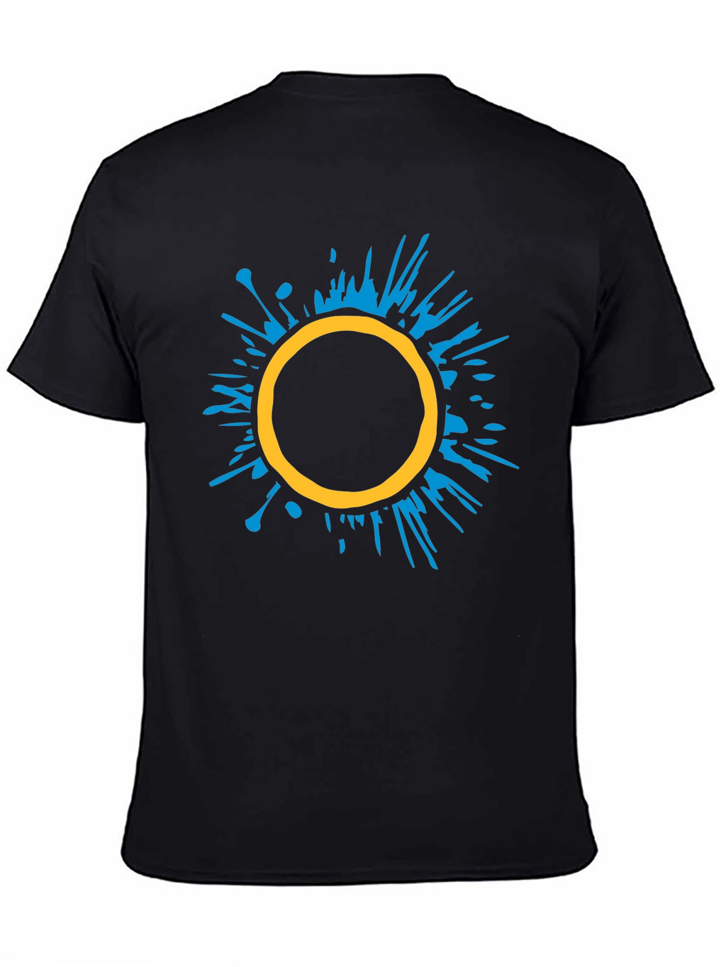 Abstract Circle Graphic Tee - Stylish Black T-Shirt