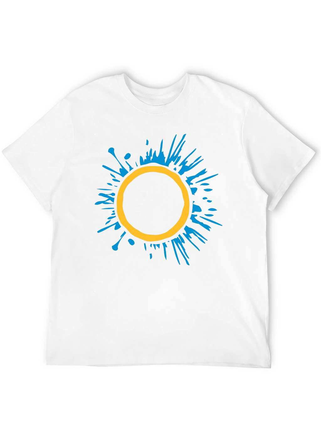 Abstract Circle Graphic Tee - Stylish Black T-Shirt