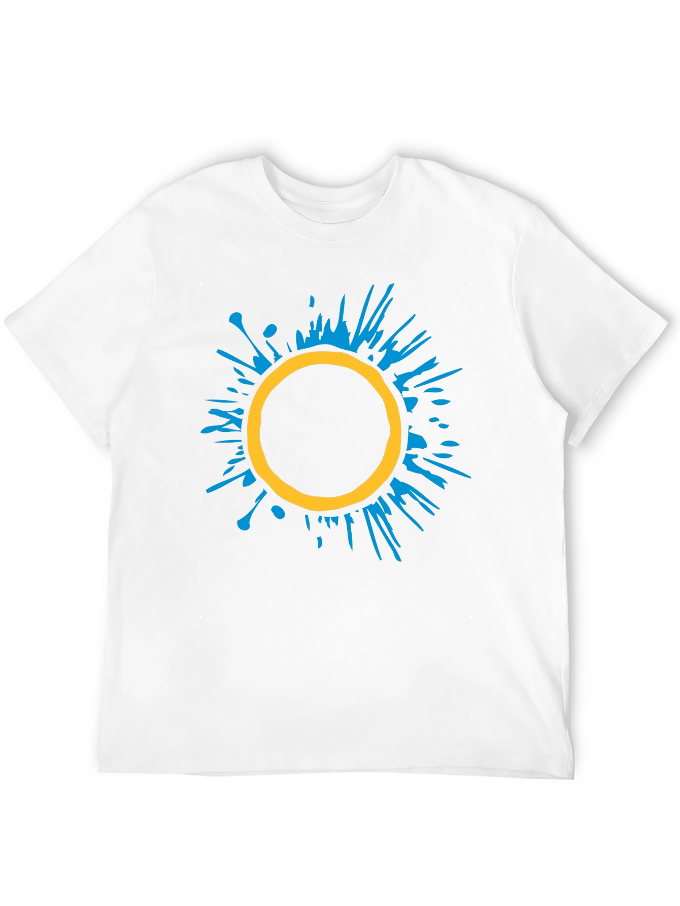 Abstract Circle Graphic Tee - Stylish Black T-Shirt