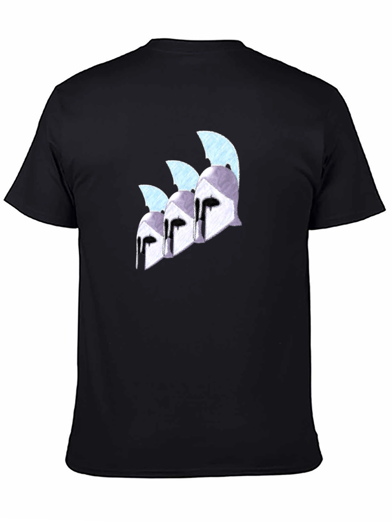 Spartan Helmet Graphic Black T-Shirt