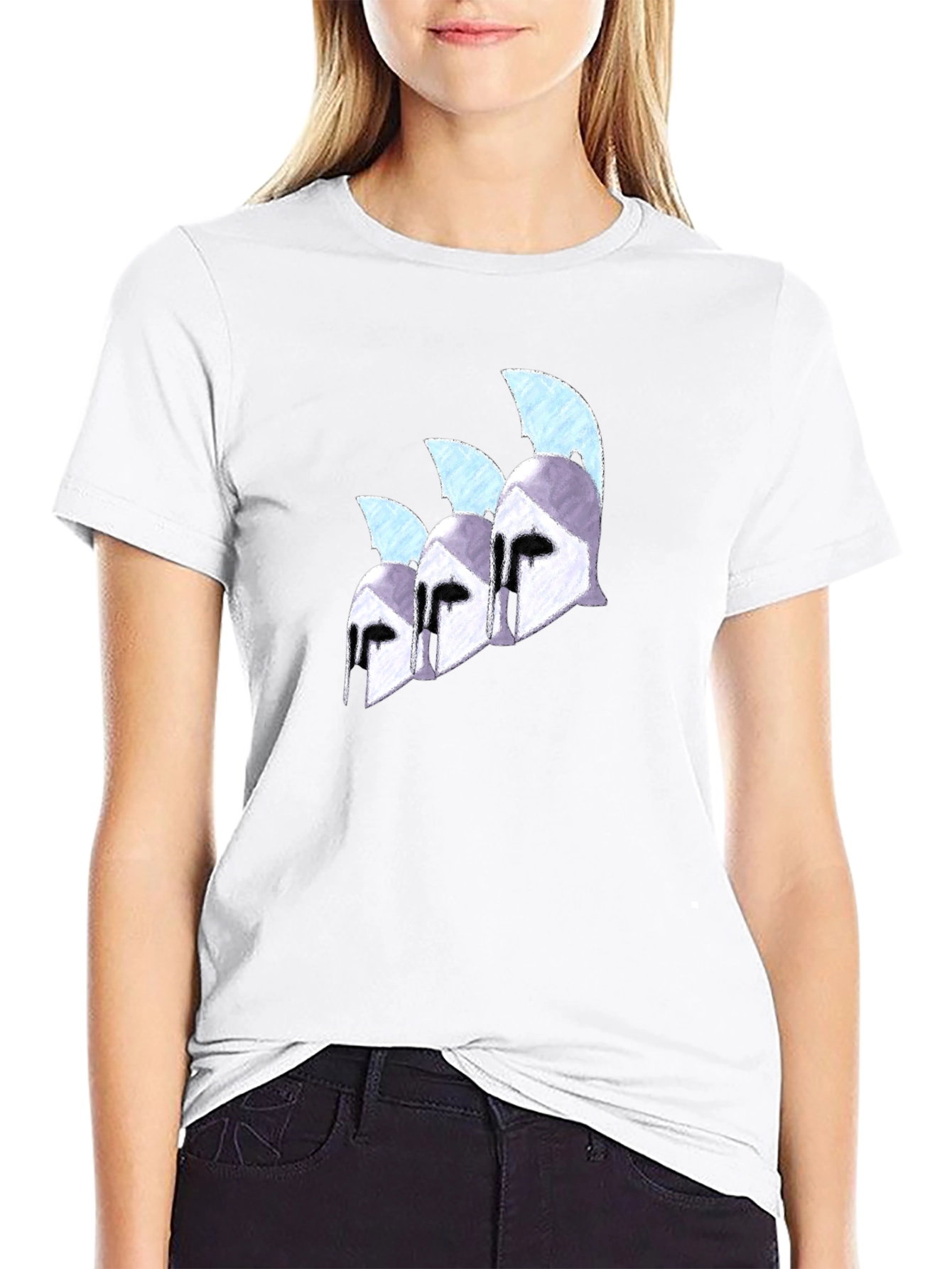 Spartan Helmet Graphic Black T-Shirt