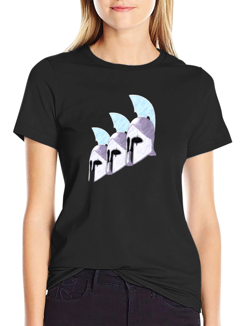 Spartan Helmet Graphic Black T-Shirt
