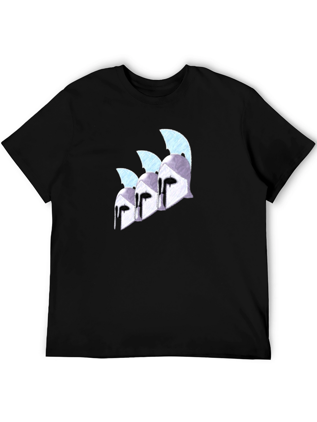 Spartan Helmet Graphic Black T-Shirt