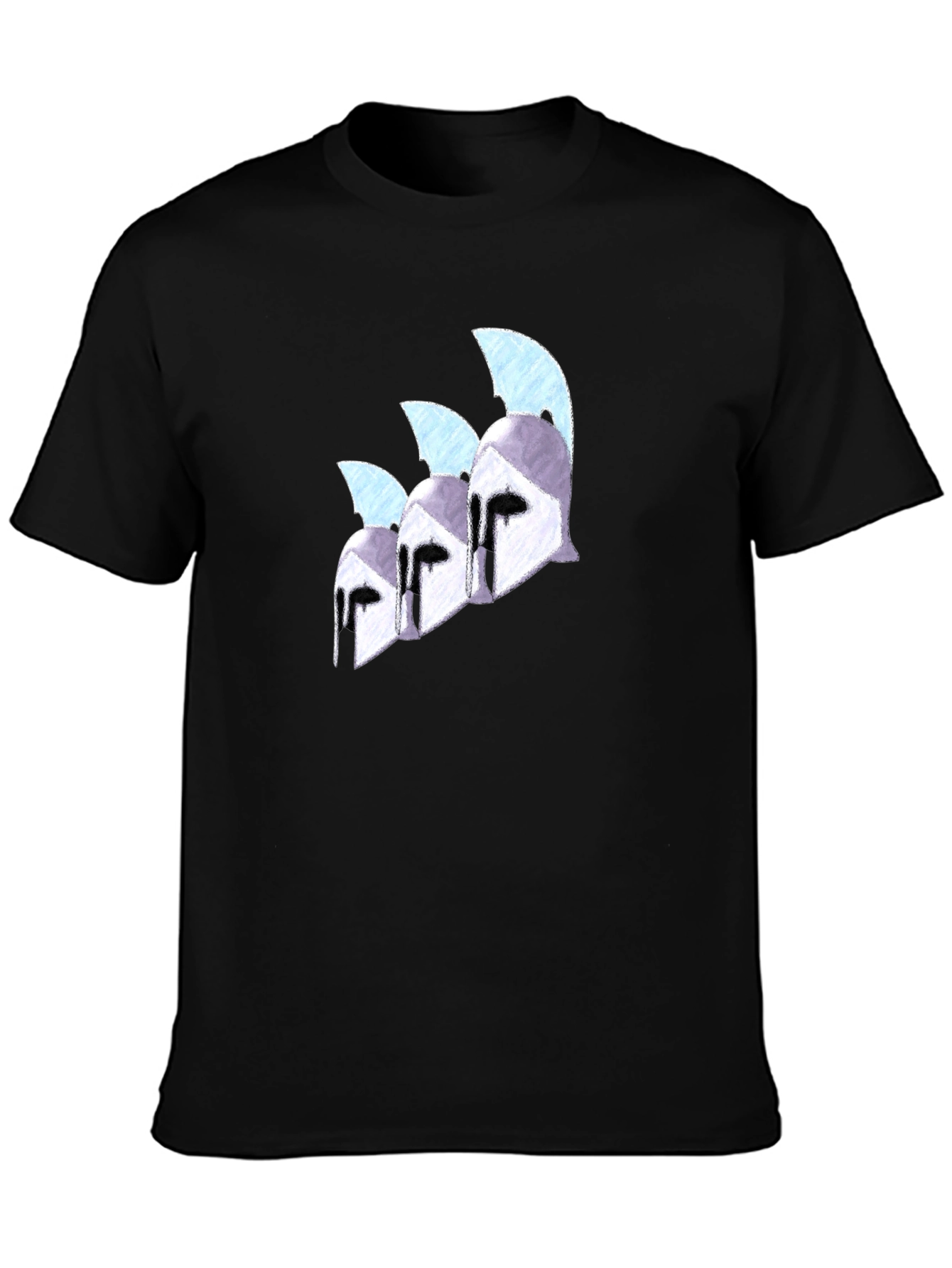 Spartan Helmet Graphic Black T-Shirt
