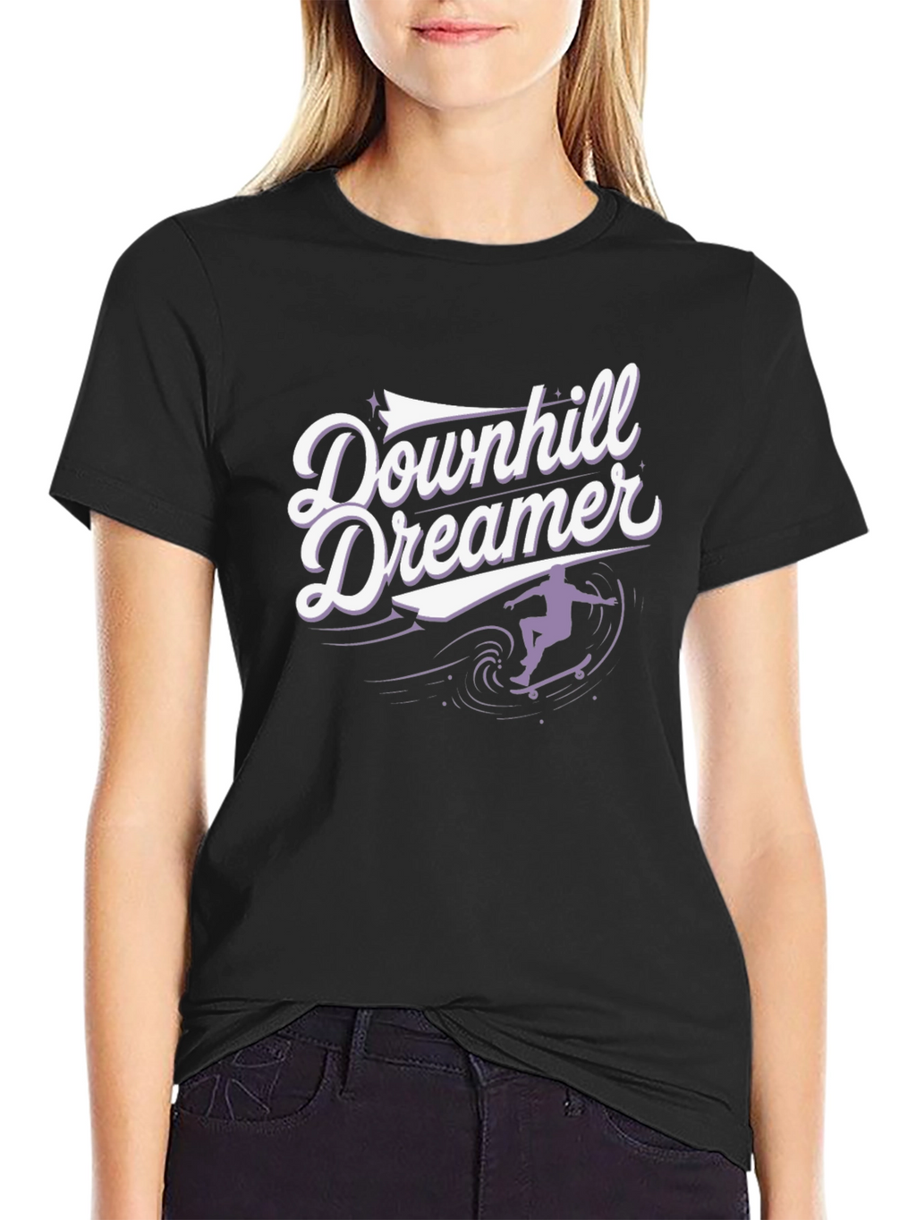 Downhill Dreamer Graphic T-Shirt - Skateboard Design