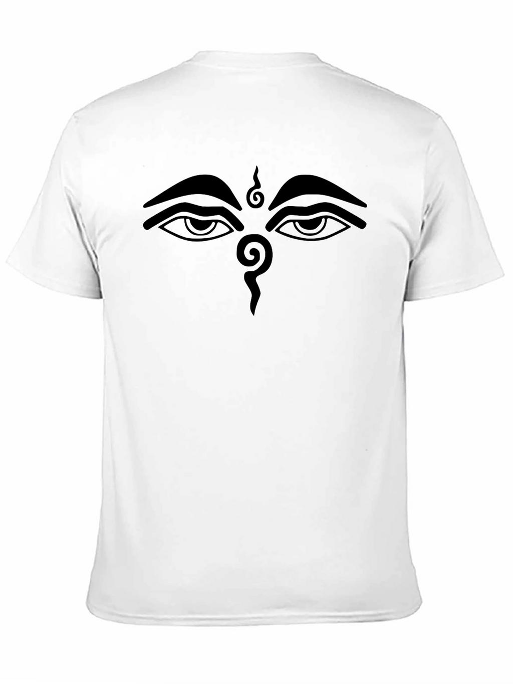 Buddha Eyes Graphic Tee - Black Crew Neck
