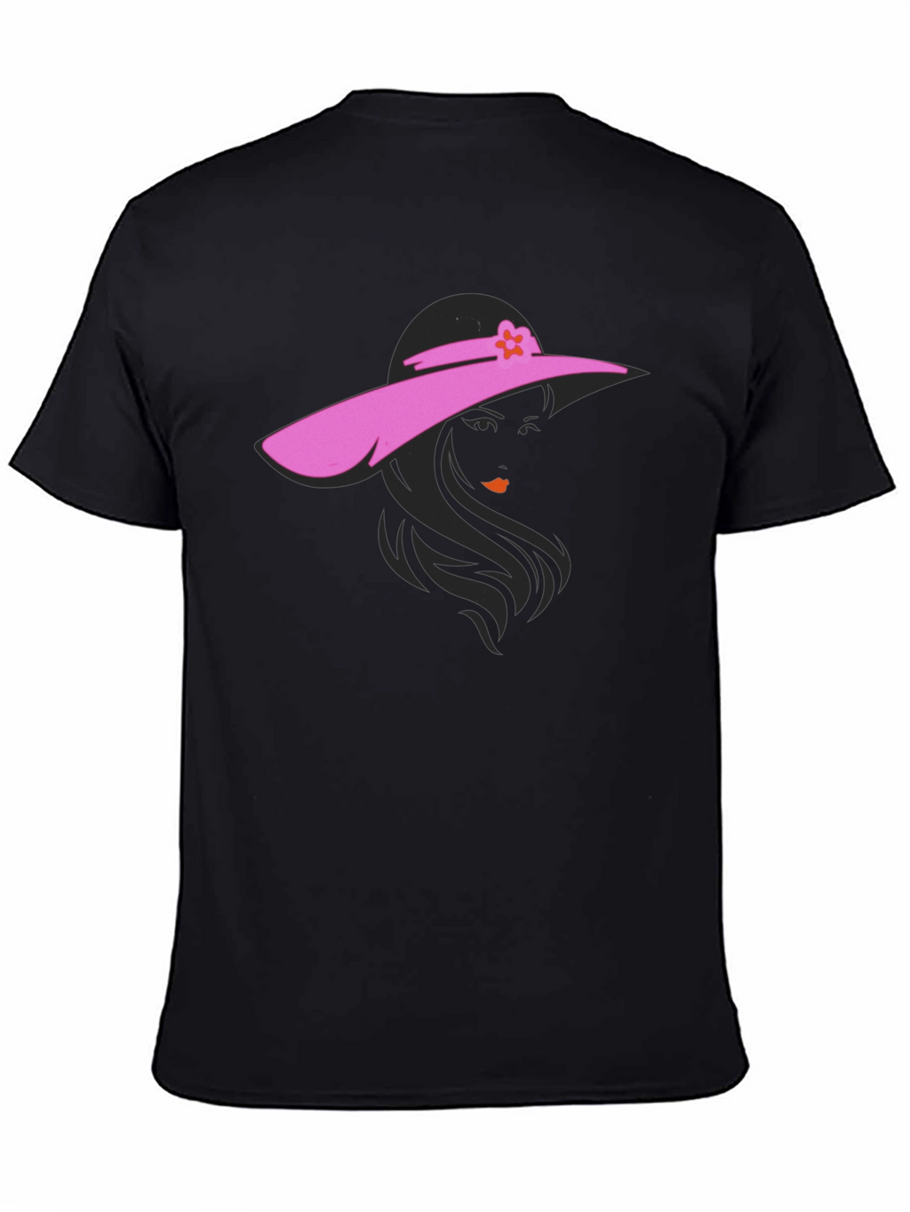 Lady in Hat Graphic T-Shirt - Stylish Casual Tee