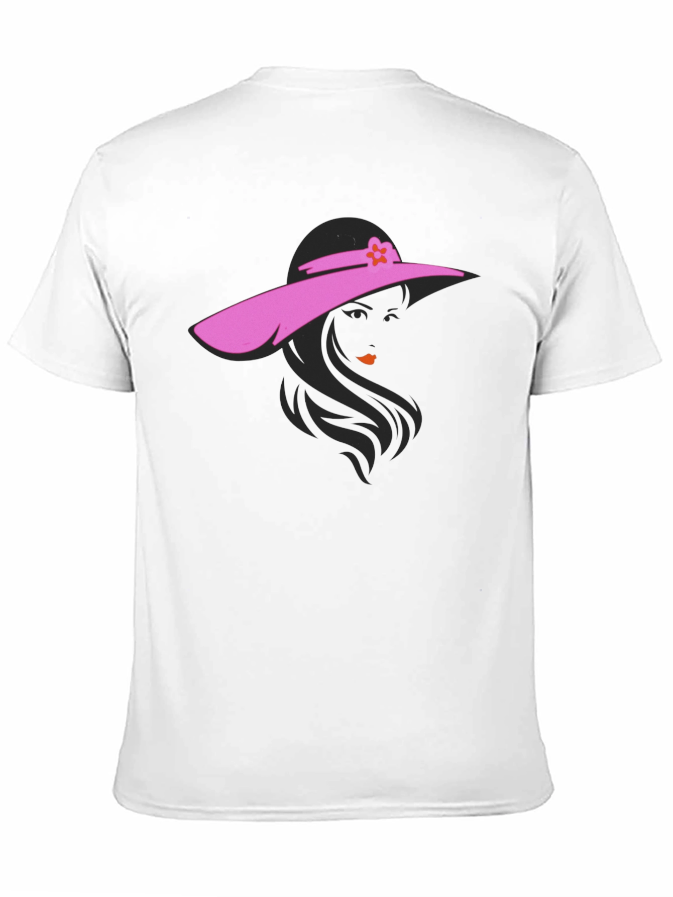 Lady in Hat Graphic T-Shirt - Stylish Casual Tee