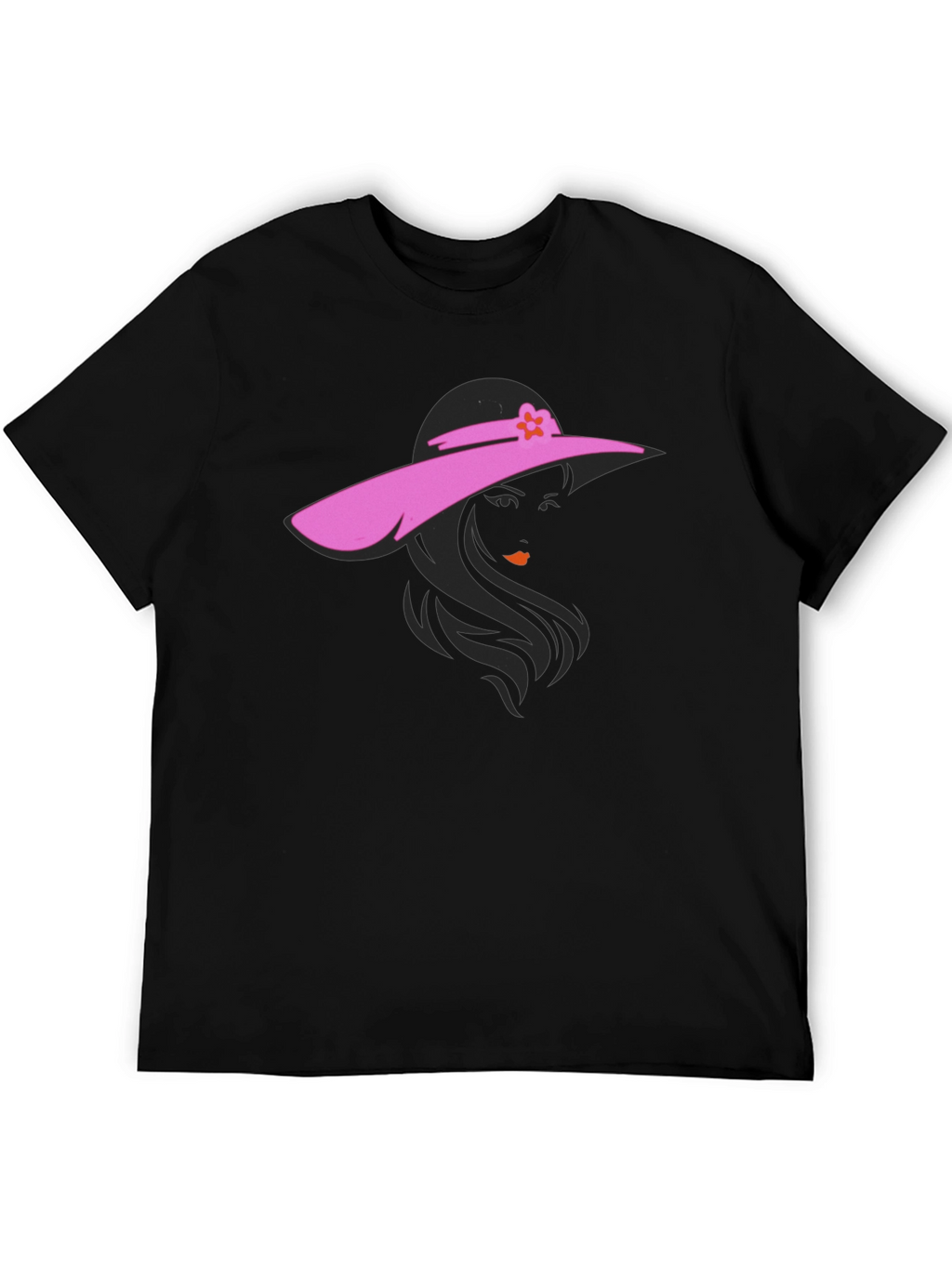 Lady in Hat Graphic T-Shirt - Stylish Casual Tee