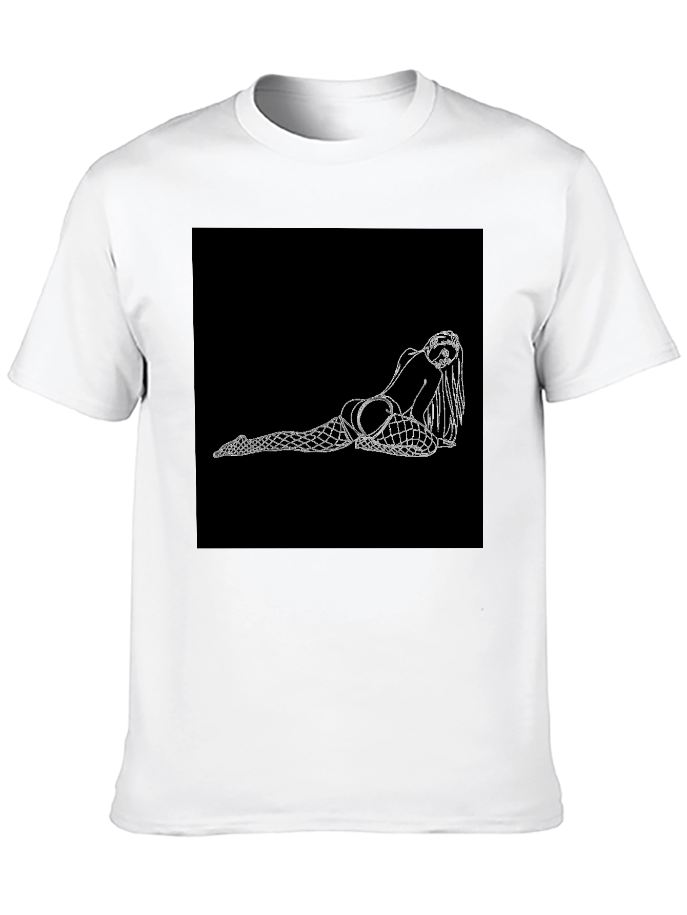 Black T-Shirt with Graphic Print