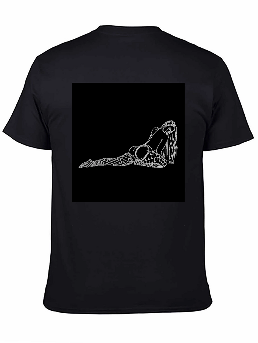 Black T-Shirt with Graphic Print