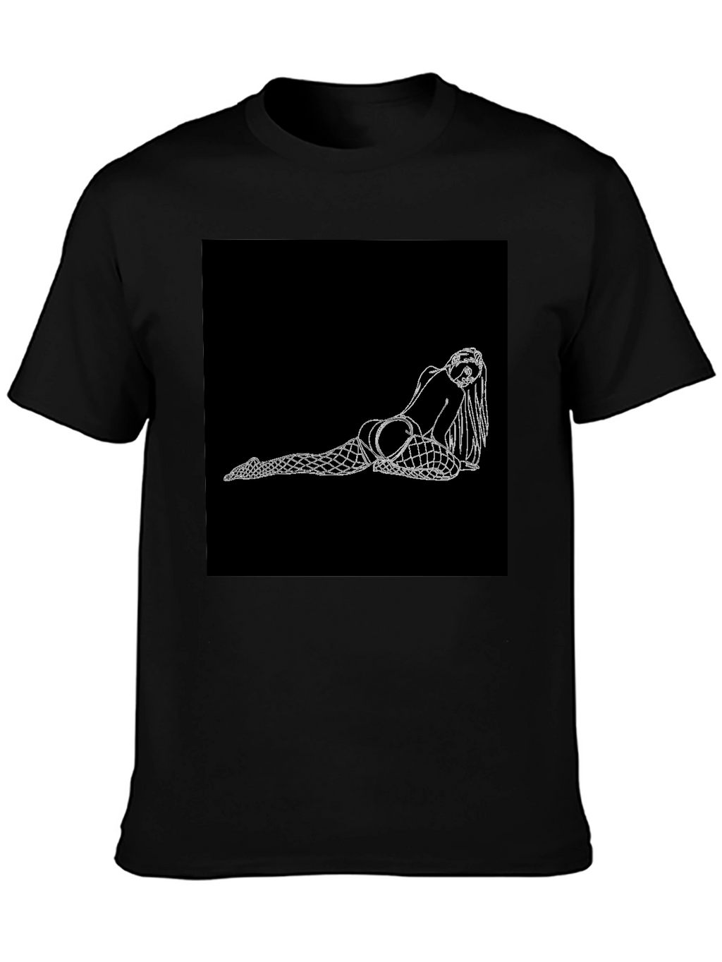 Black T-Shirt with Graphic Print