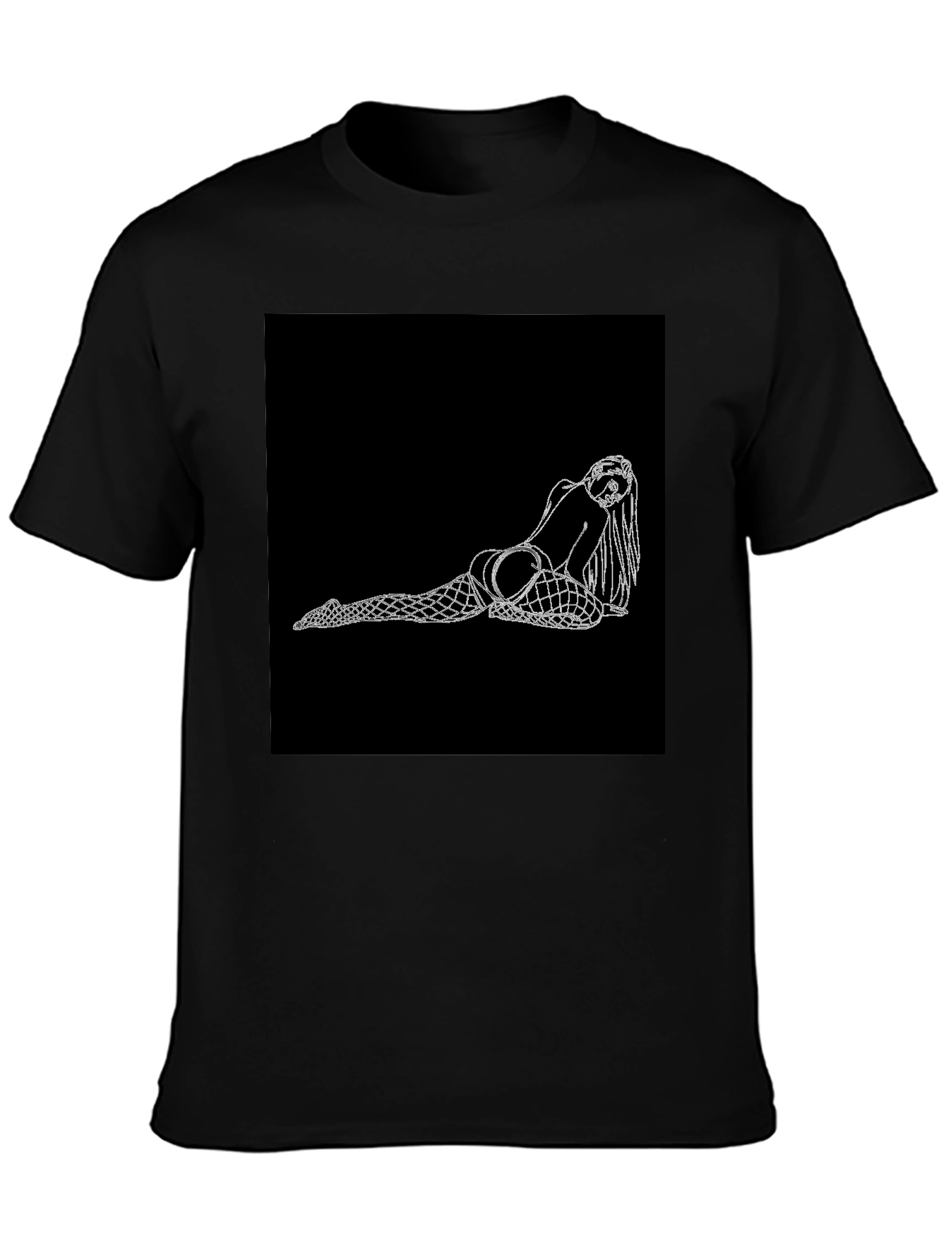 Black T-Shirt with Graphic Print