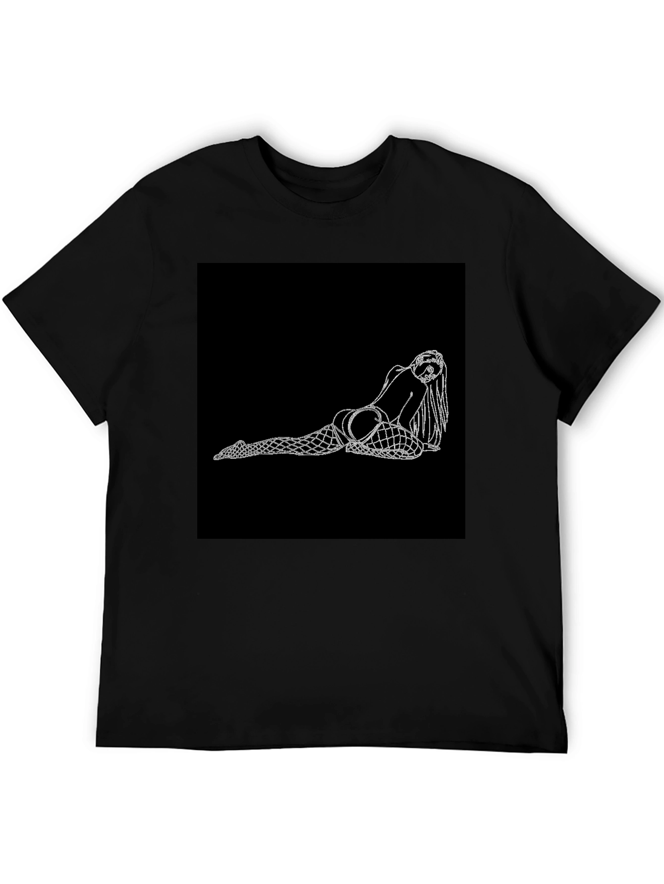 Black T-Shirt with Graphic Print