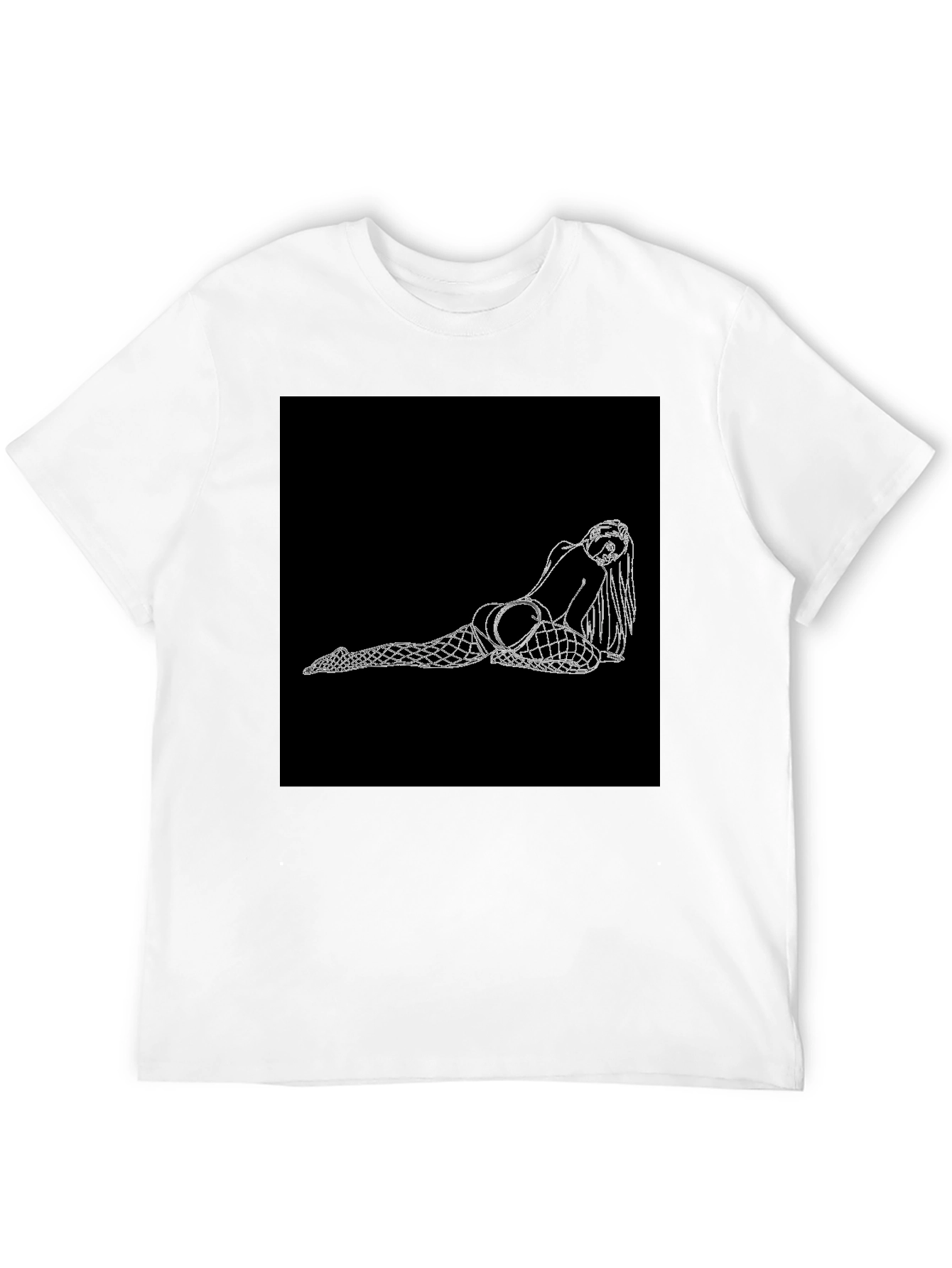 Black T-Shirt with Graphic Print