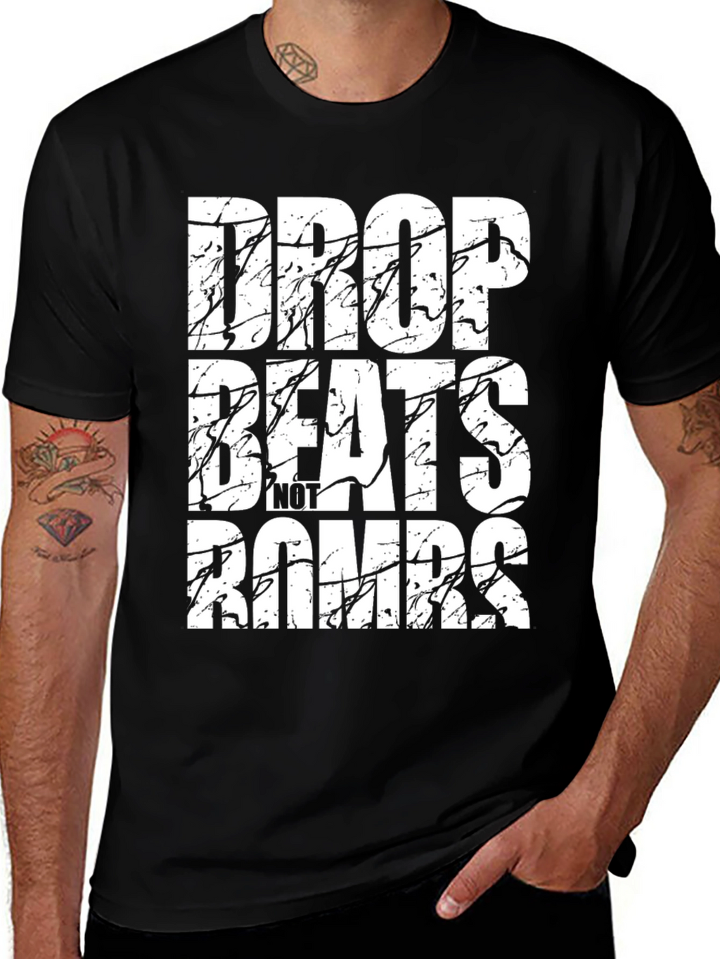 Drop Beats Not Bombs Graphic T-Shirt