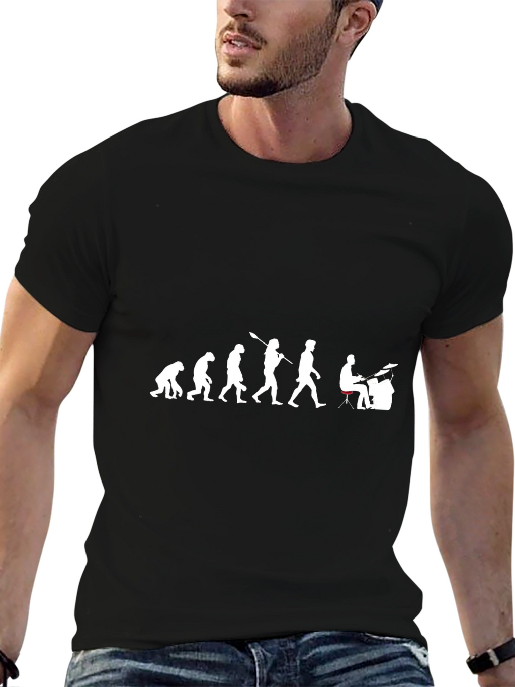 Evolution of Drummer T-Shirt - Funny Musician Tee
