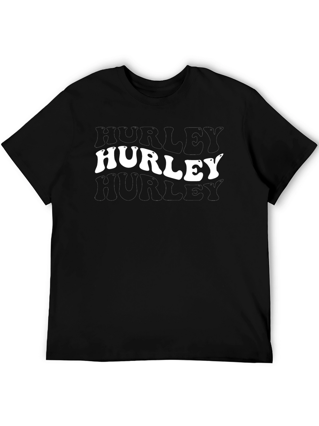 Hurley Mens Graphic Print Black T-Shirt