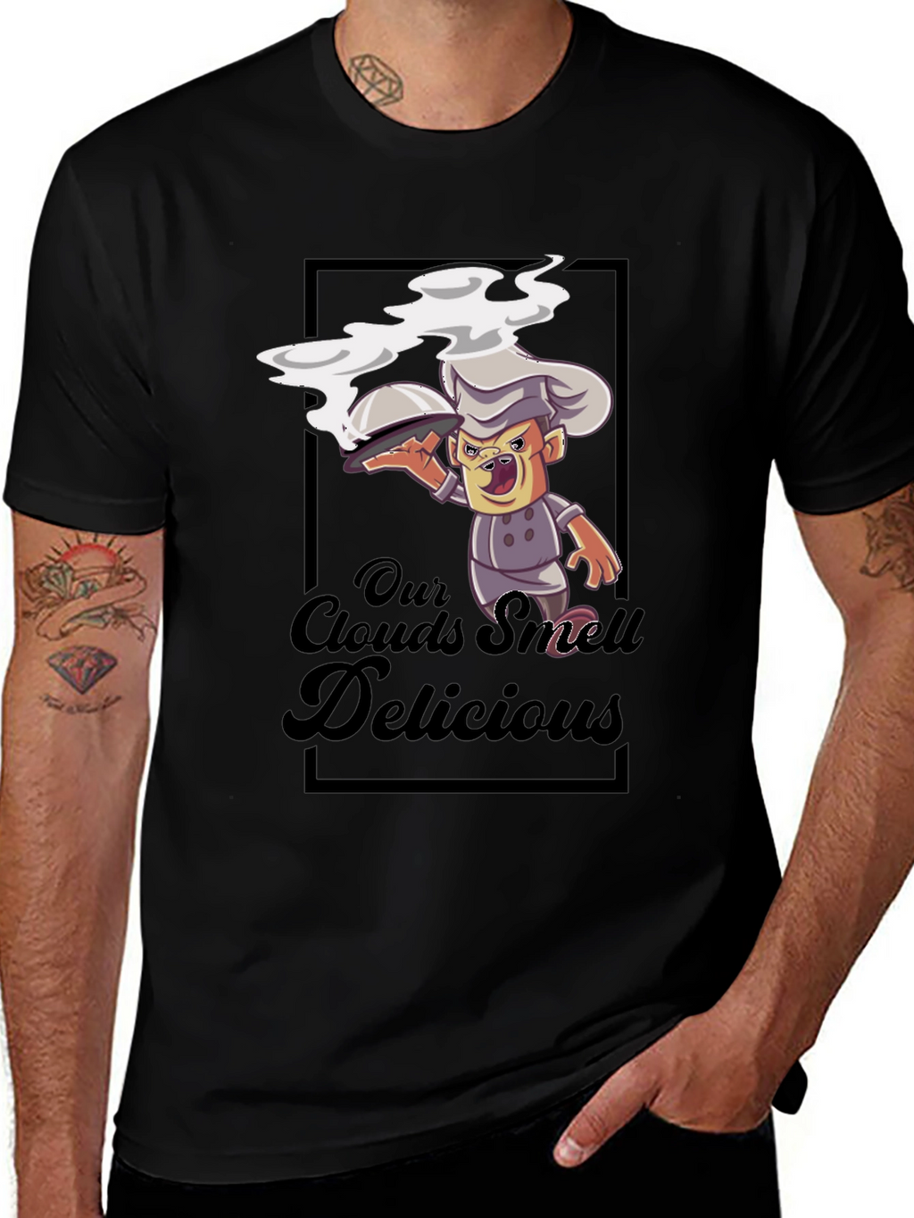 Our Clouds Smell Delicious Black T-Shirt