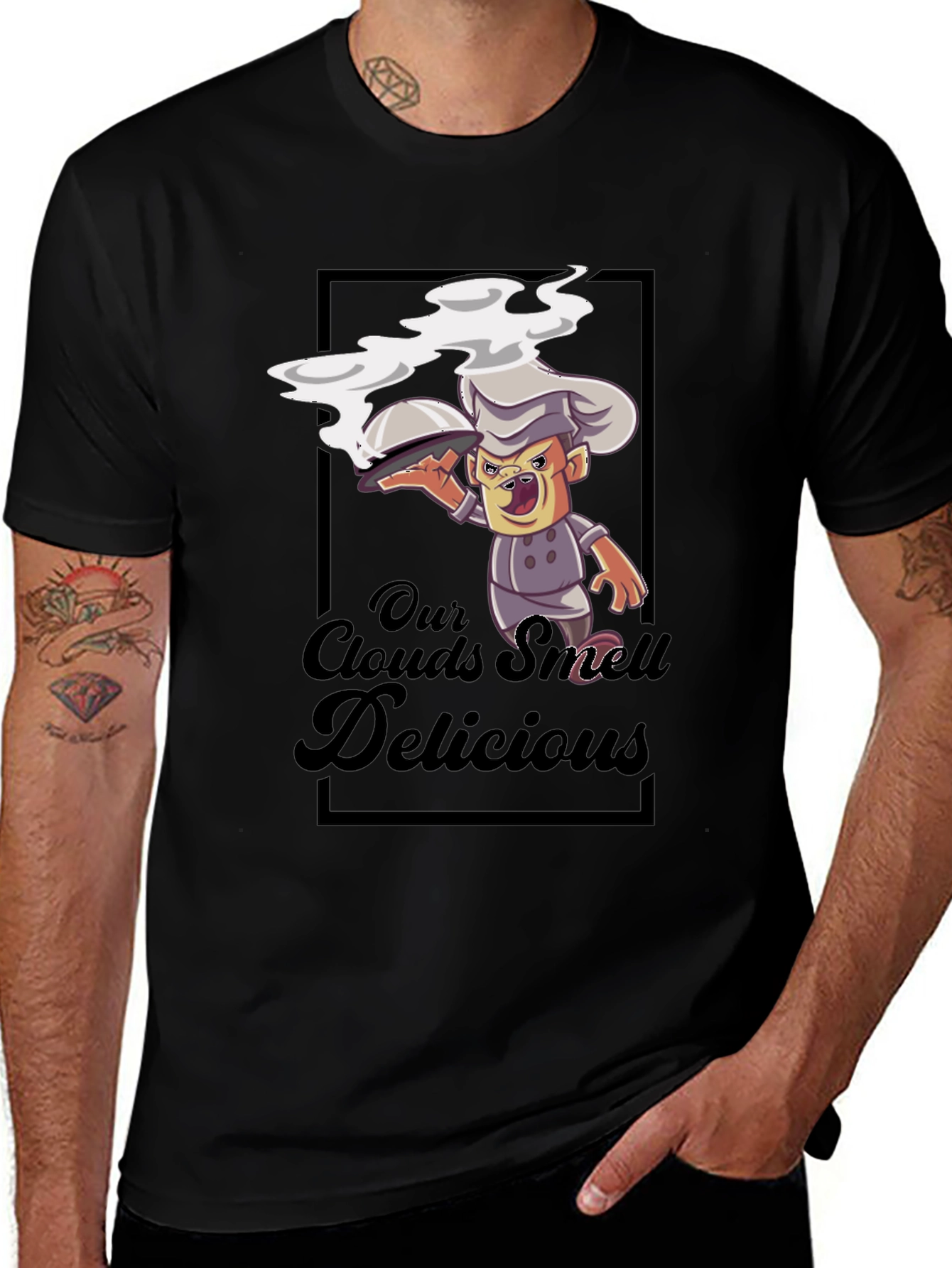 Our Clouds Smell Delicious Black T-Shirt