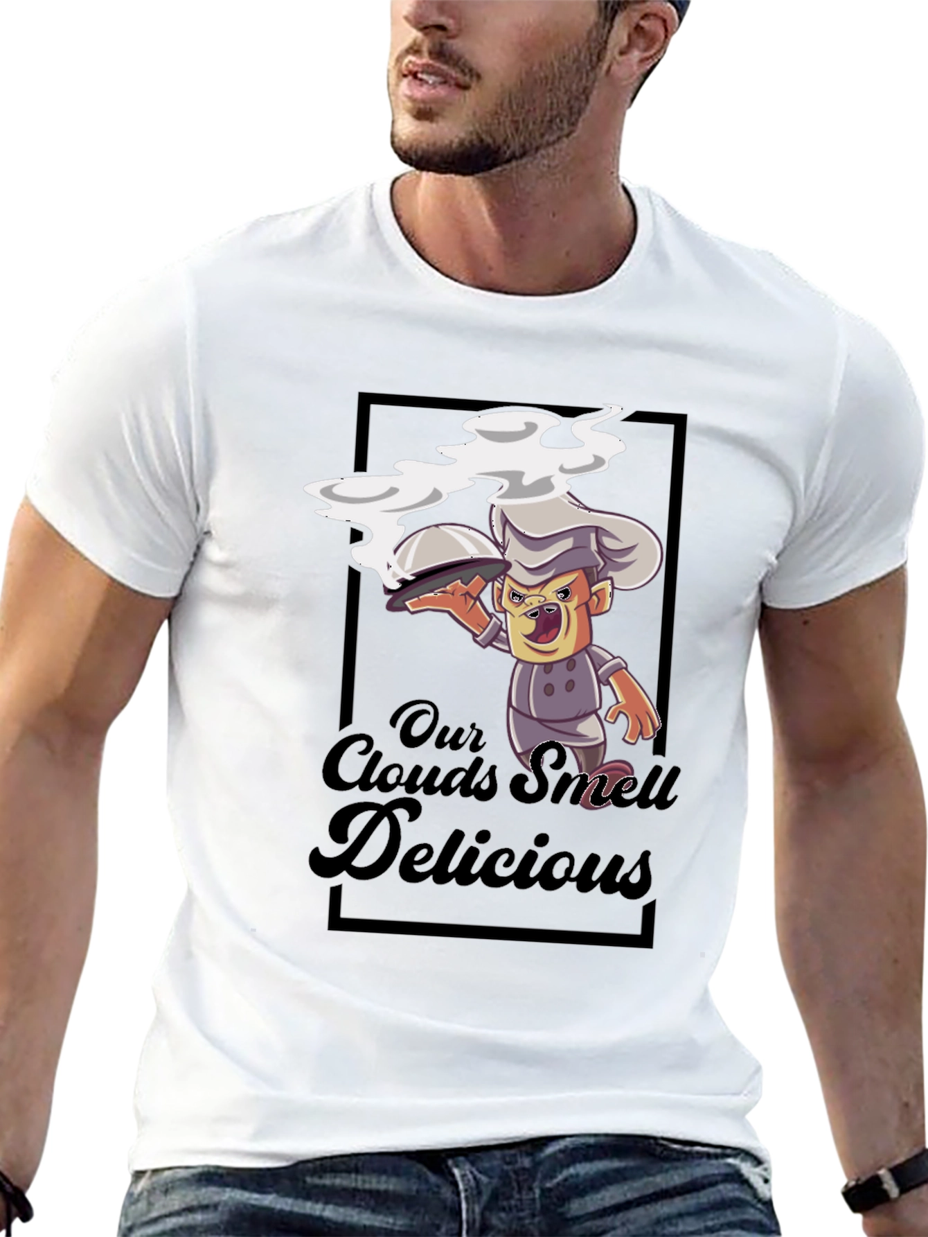 Our Clouds Smell Delicious Black T-Shirt
